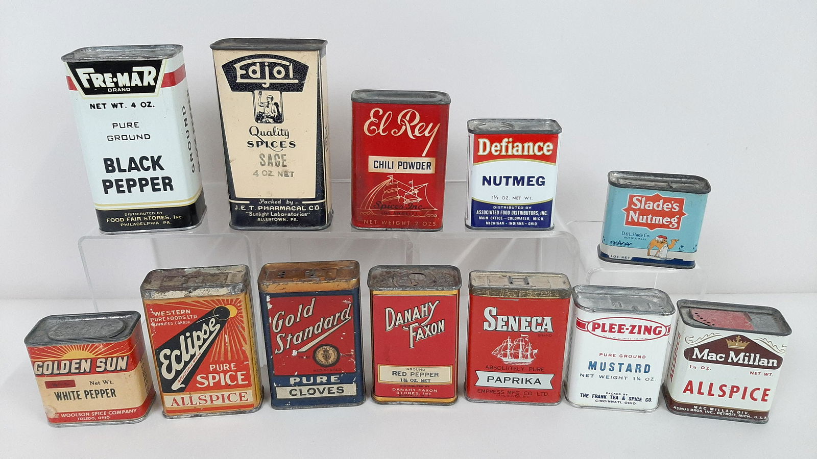 12 Vintage Advertising Spice Tins incl. Fre-Mar (1 of 3)