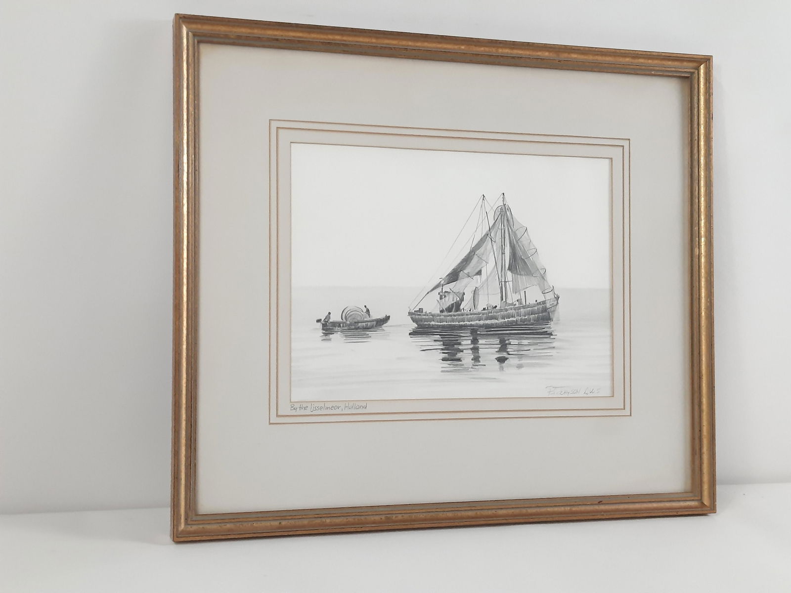 Bruce Johnson By The Ljsselmeer Holland Drawing (1 of 3)