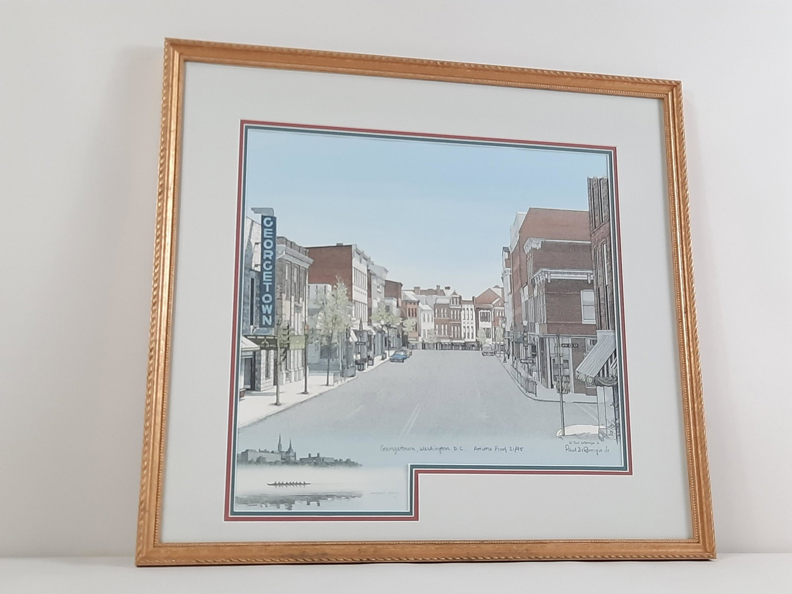 Paul De Remigis Jr. Georgetown, Wash. DC Print: Artist proof edition number 21 / 95. Overall with frame 20-1/4" high x 21-3/4" wide. IMPORTANT: Before bidding, please read the terms and conditions. When you registered for the auction you agreed to 