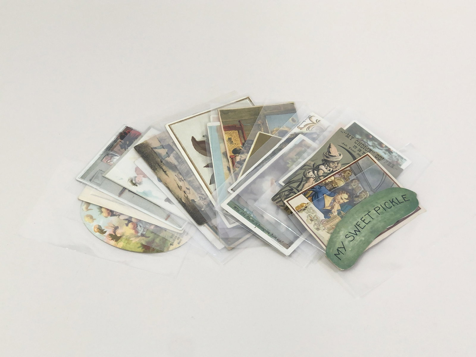 21 Food Trade Cards: Includes My Choice Coffee, My Sweet Pickle, Acme Bar Soap, and more. IMPORTANT: Before bidding, please read the terms and conditions. When you registered for the auction you agreed to these terms and 
