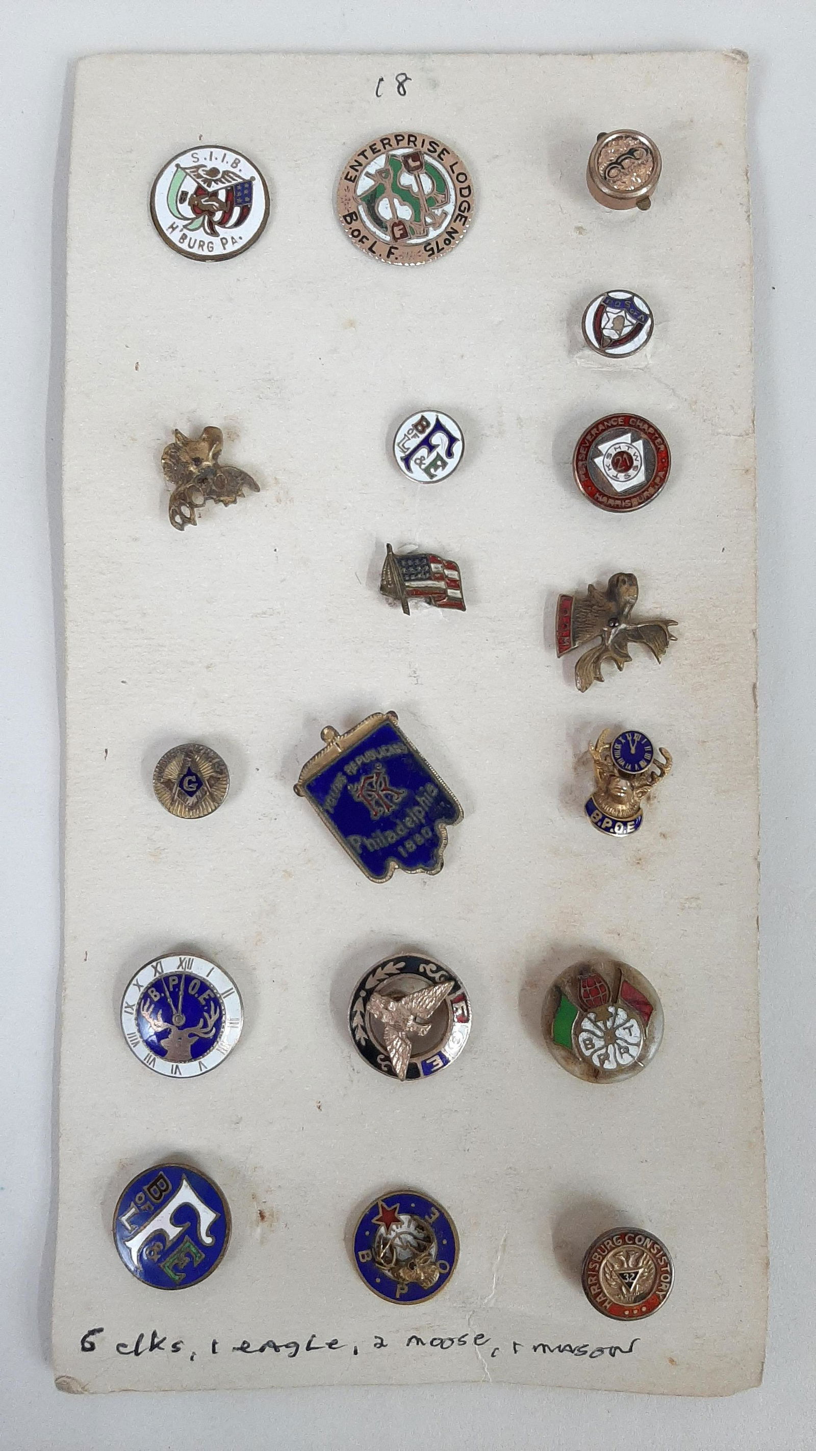 18 Lodge Pins incl. Harrisburg (1 of 6)