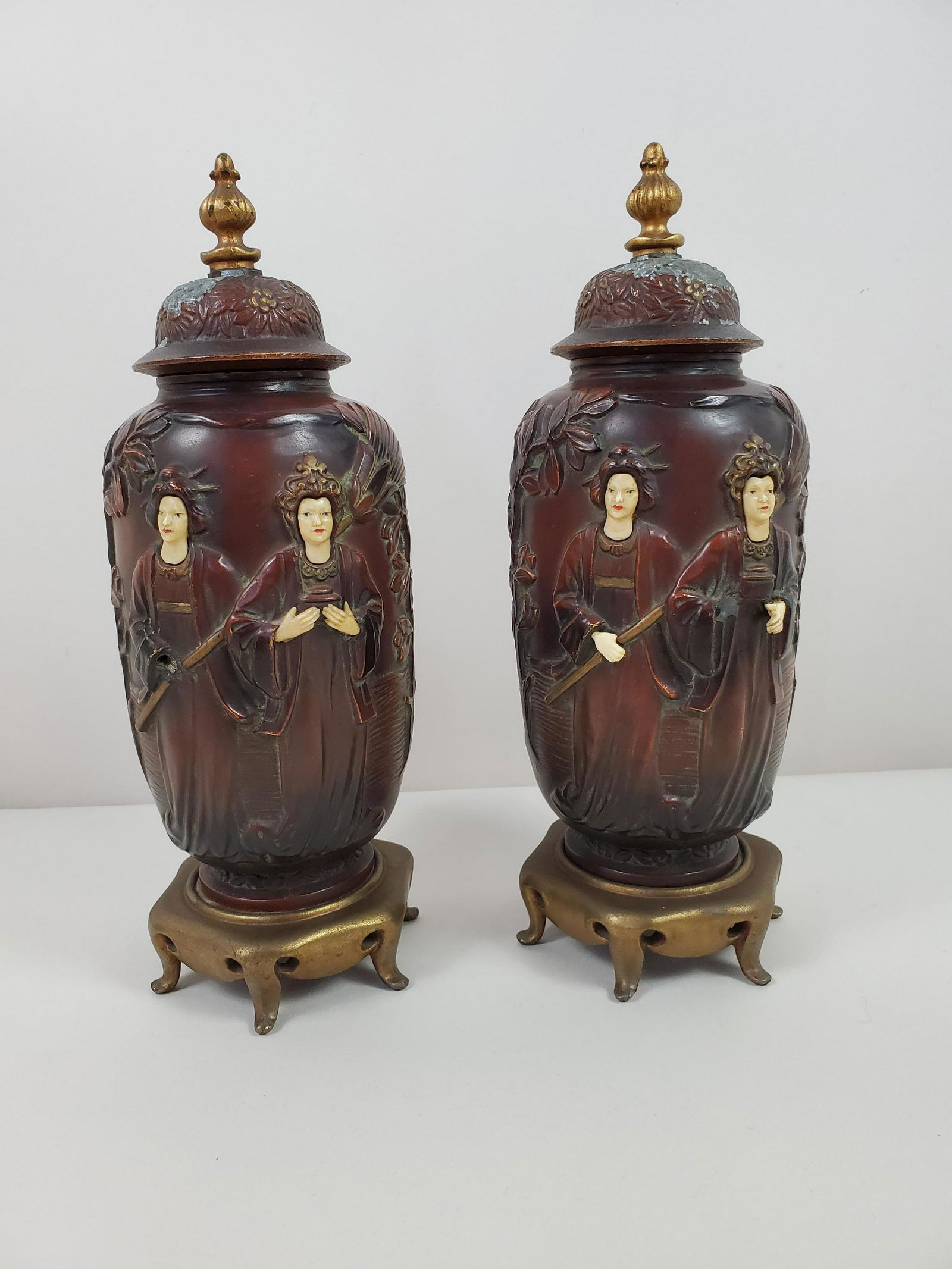 2 Asian Figural Urns (1 of 4)