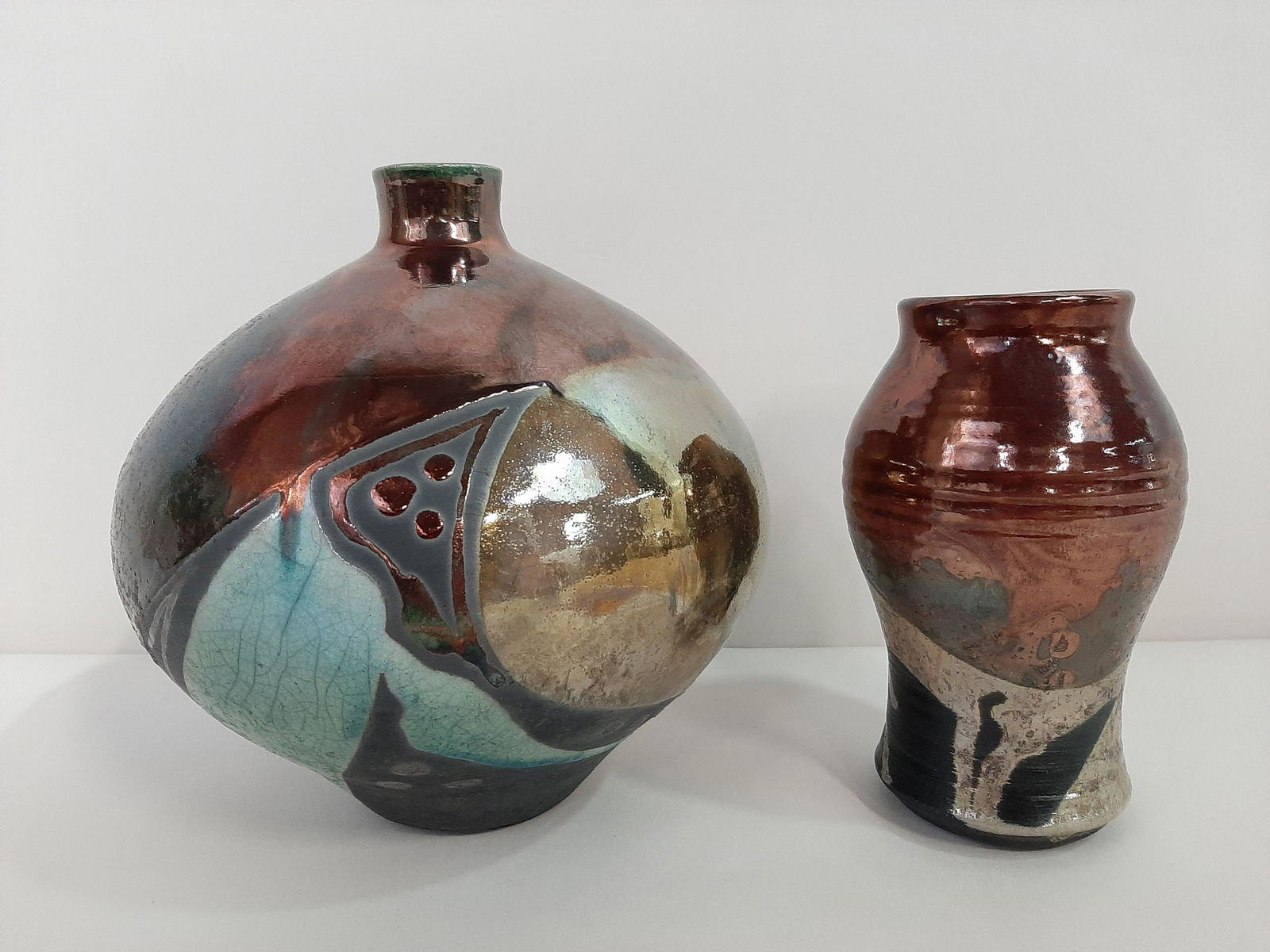 2 Studio Ceramic Vases incl Blue Spruce Pottery (1 of 5)