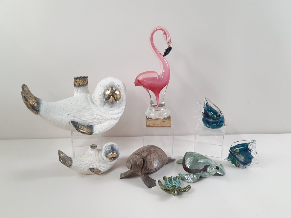 8 Animal Sculptures incl Sea Creatures (1 of 9)