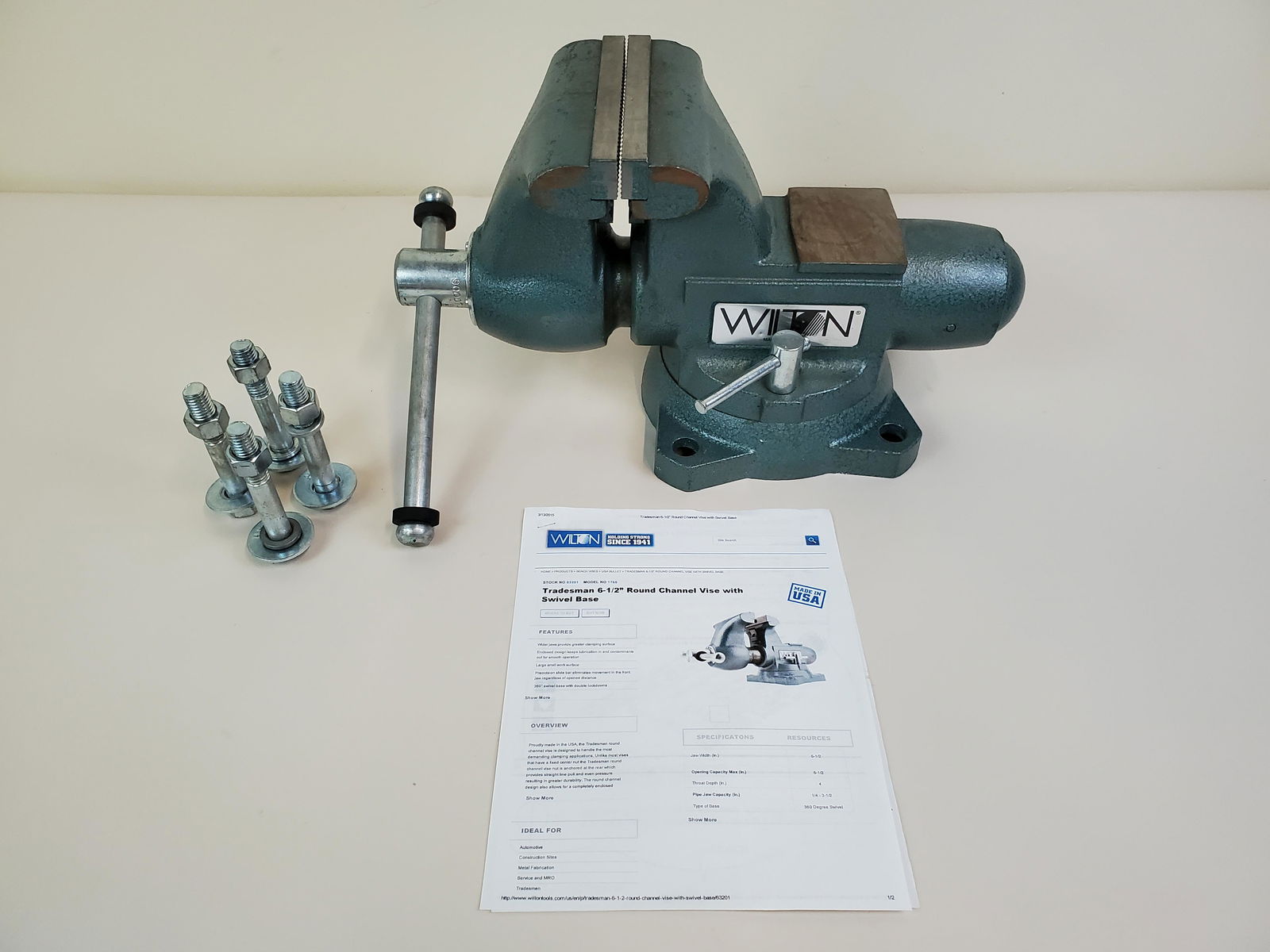 Wilton 6-1/2" Round Channel Vise (1 of 4)