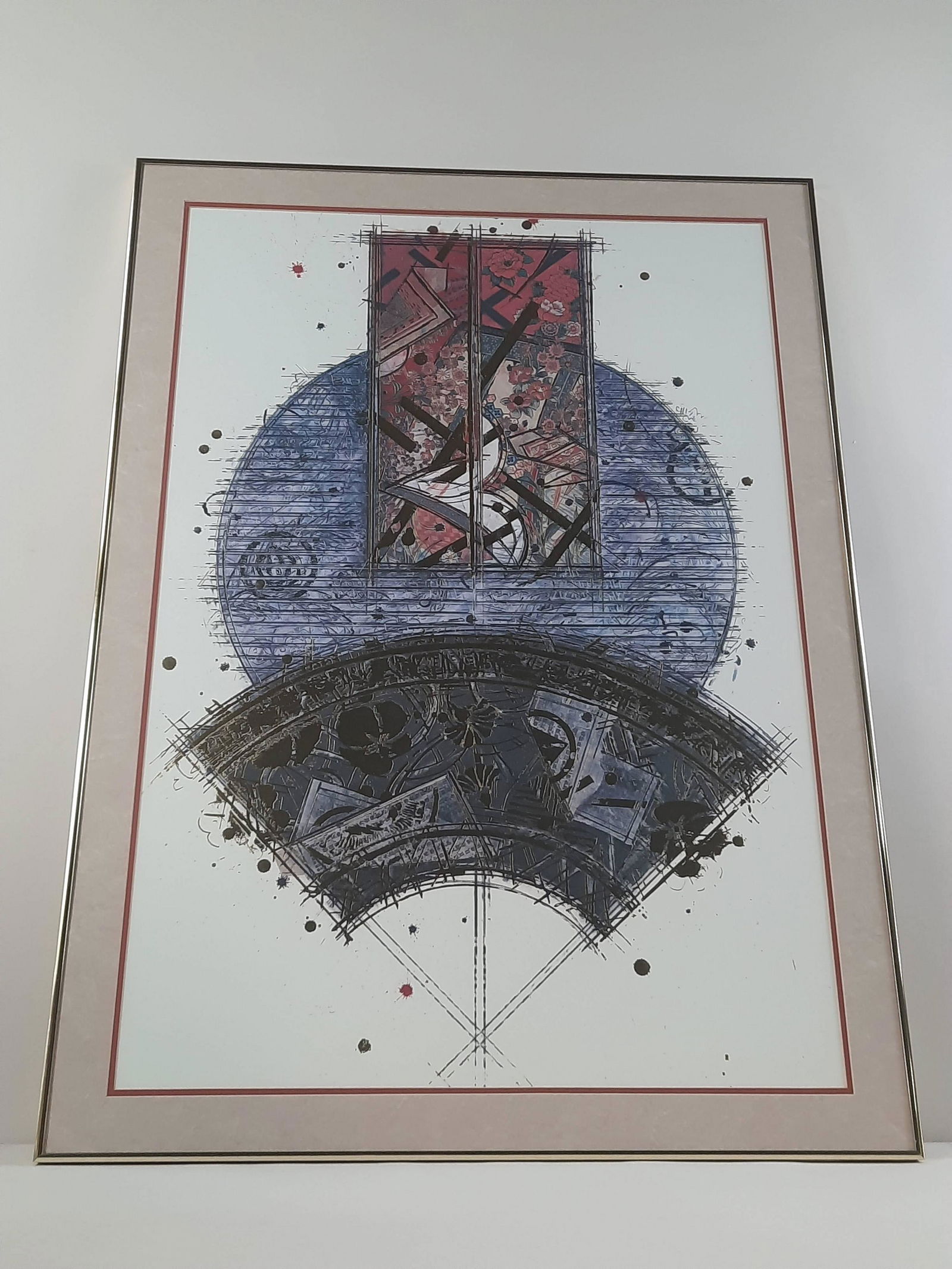 Modernist Print with Metallic Embellishments (1 of 2)