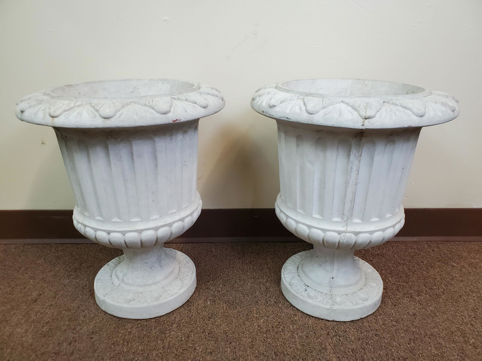 2 Cement Urn Planters (1 of 4)