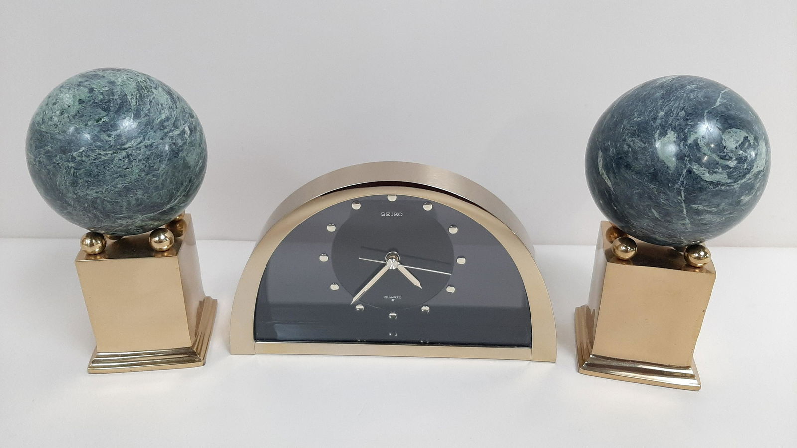 3 Pcs Brass incl. Seiko Clock (1 of 2)