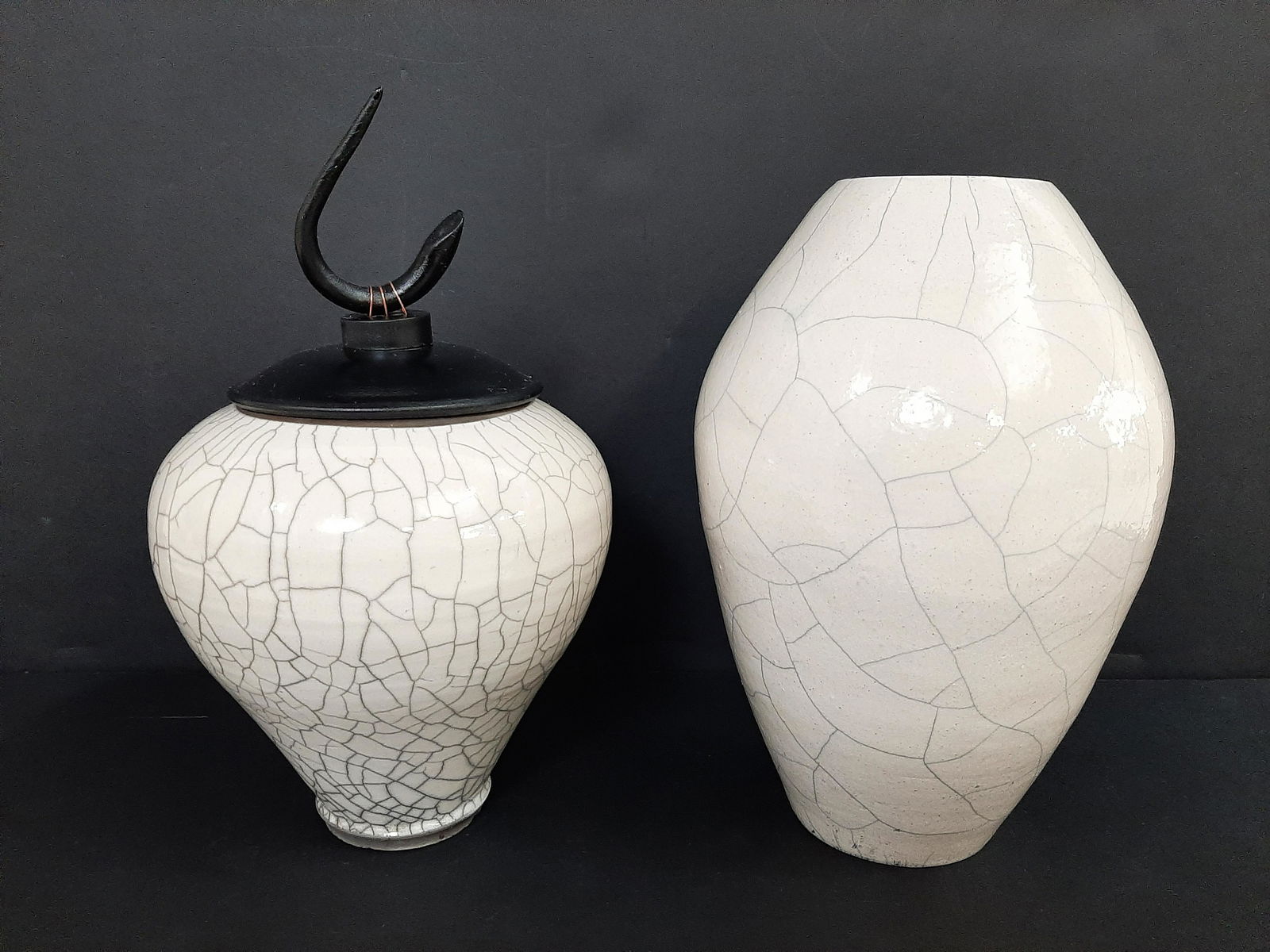 Signed Ceramic Vase and Jar (1 of 4)