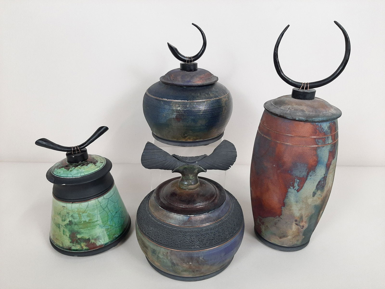 4 Signed Ceramic Jars (1 of 5)