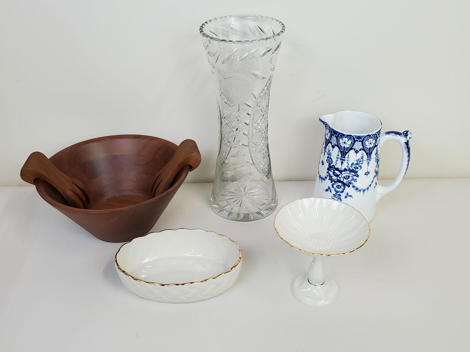 5 Pcs Incl Lenox & Billing Burl Bowl (1 of 9)