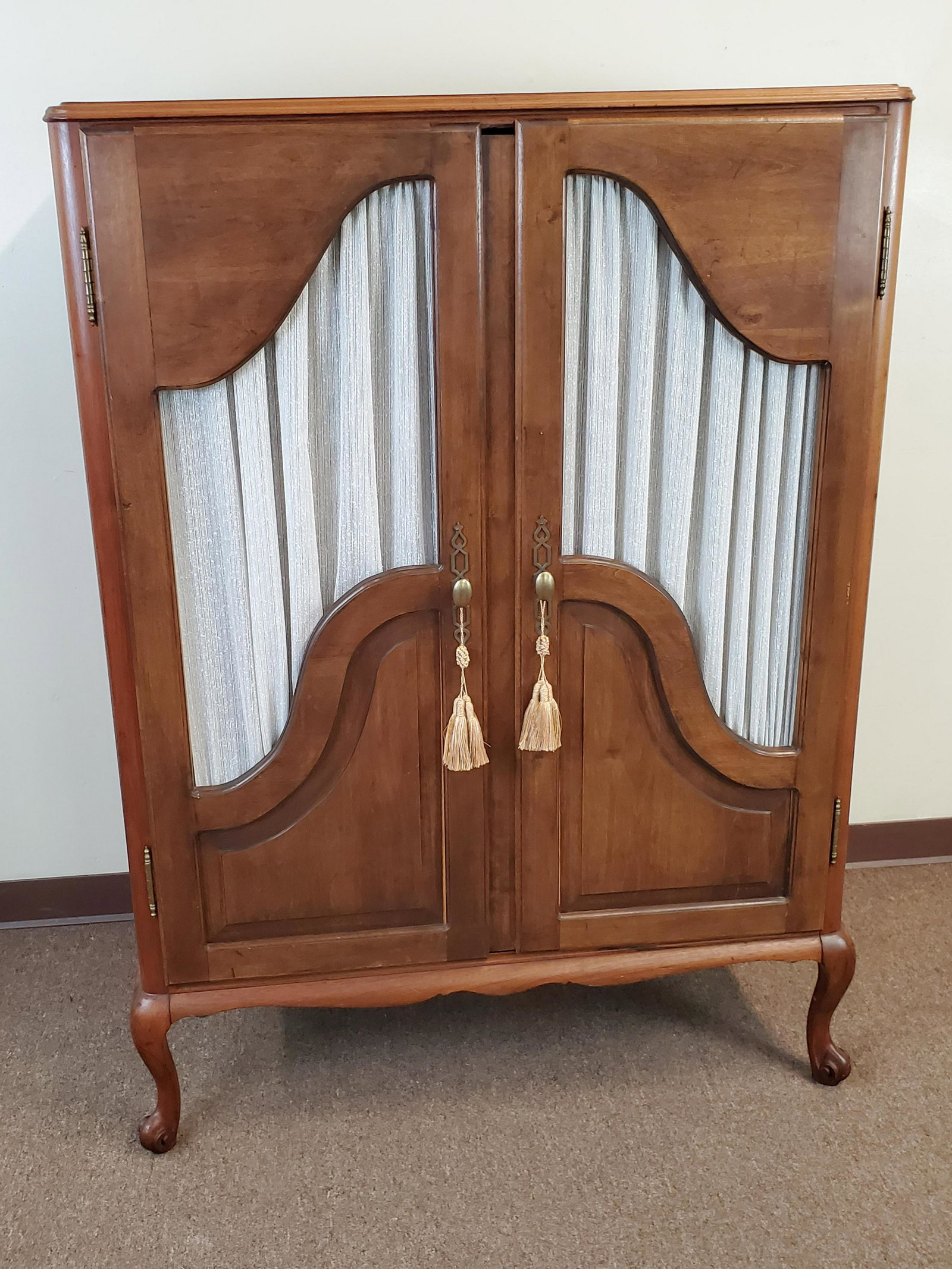Armoire: 42" wide X 22" deep X 58" high. IMPORTANT: Before bidding, please read the terms and conditions. When you registered for the auction you agreed to these terms and will be required to comply with them.