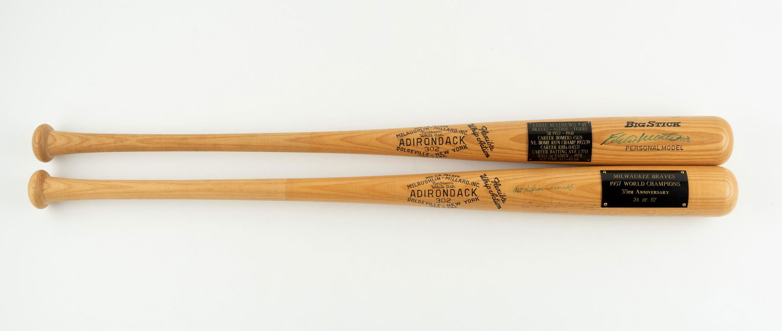 2 Autographed Baseball Bats (1 of 8)