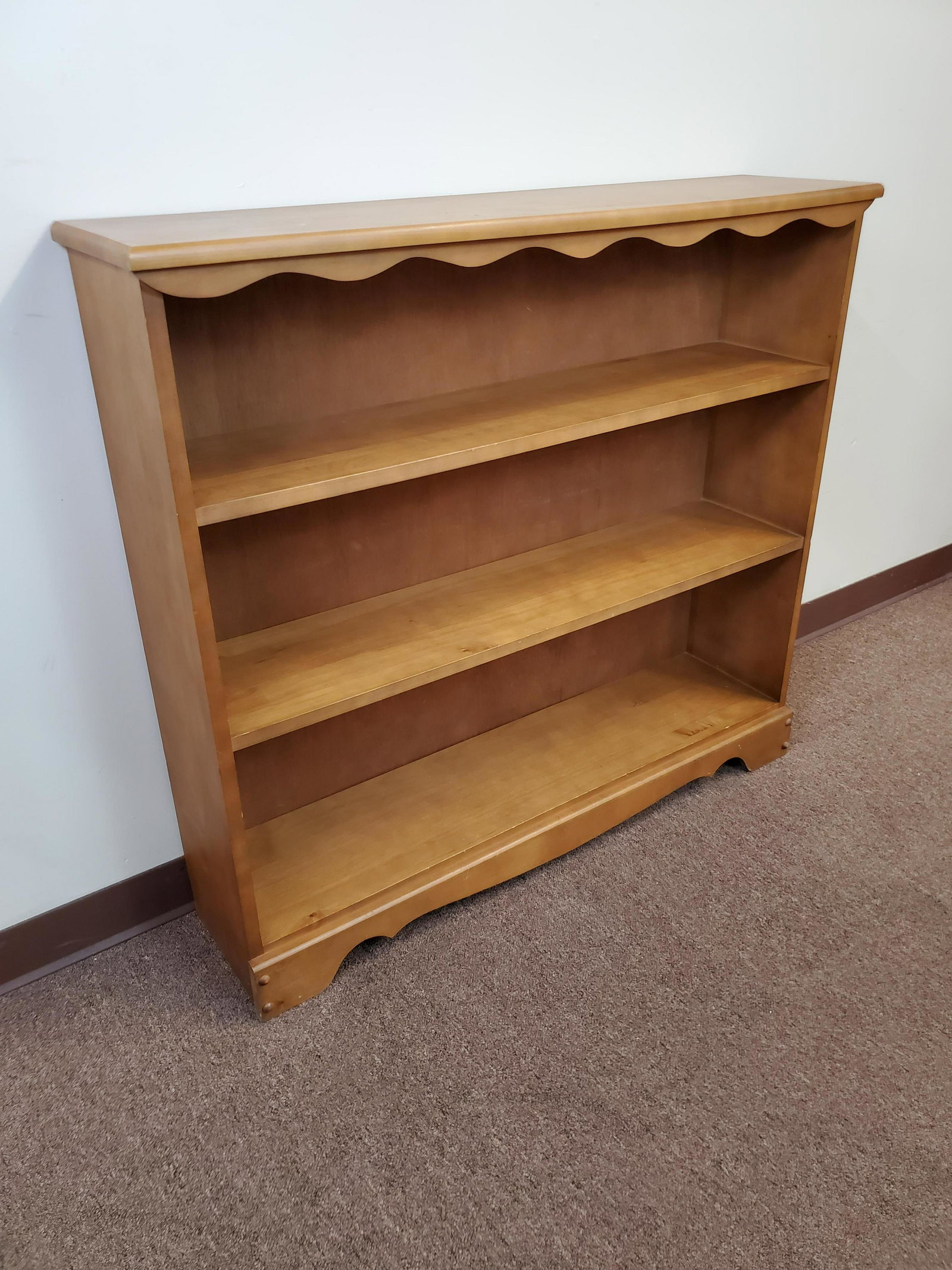 Book Shelf: 43" wide X 10" deep X 39" high. IMPORTANT: Before bidding, please read the terms and conditions. When you registered for the auction you agreed to these terms and will be required to comply with them.