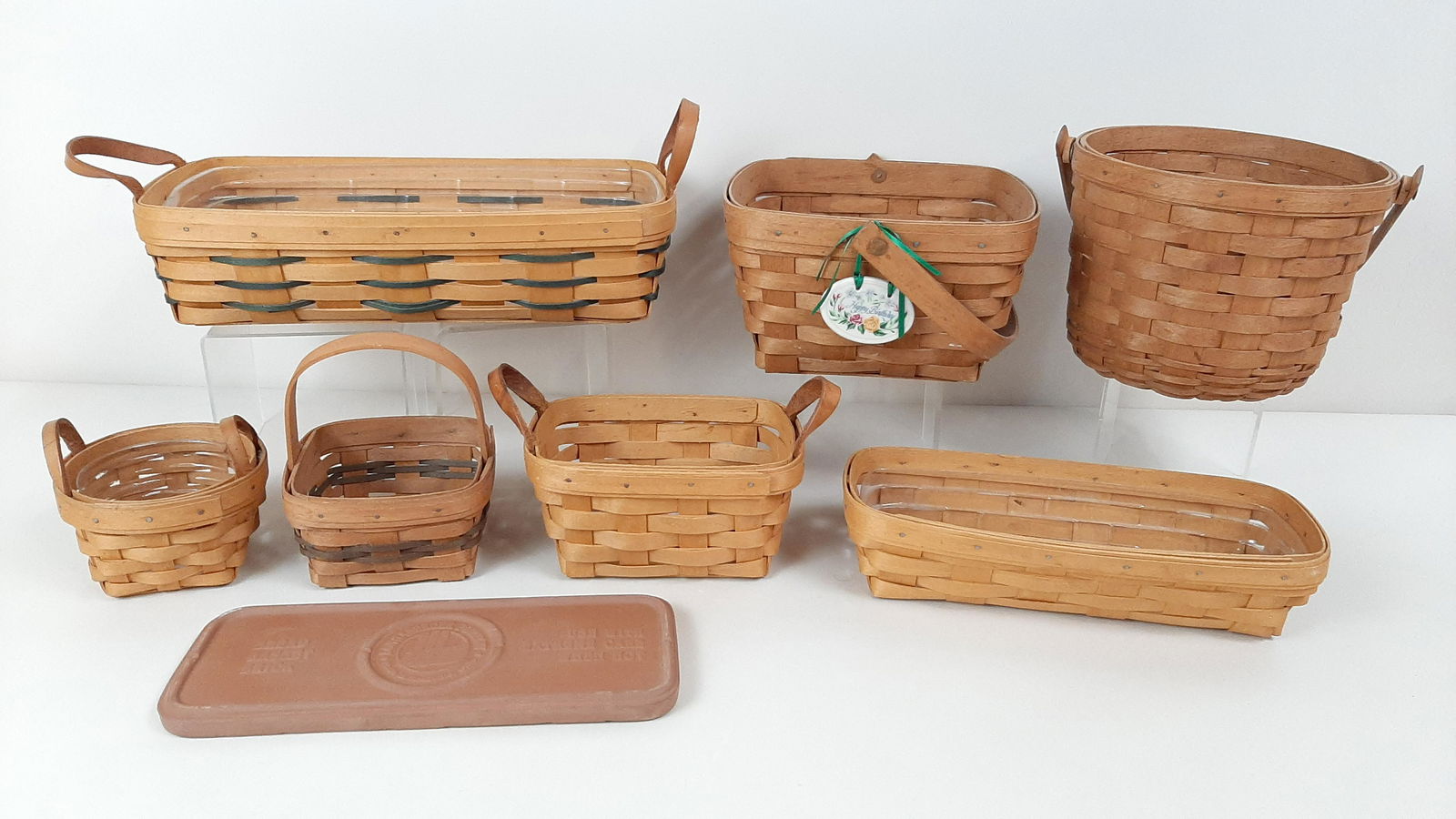 9 Pcs Longaberger incl. Bread Basket Brick (1 of 6)