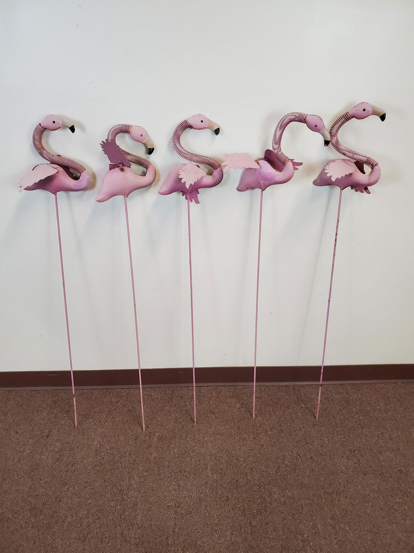 5 Metal Garden Flamingos (1 of 4)