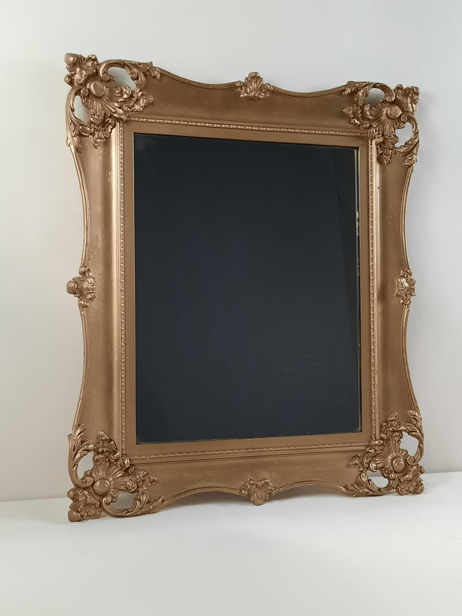 Antique Gilt Mirror: Overall with frame 27-3/4" high x 24" wide. Some cracks and losses to frame. IMPORTANT: Before bidding, please read the terms and conditions. When you registered for the auction you agreed to these te