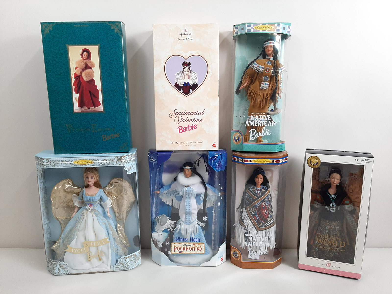7 Barbie Dolls incl. Native American: All with box. IMPORTANT: Before bidding, please read the terms and conditions. When you registered for the auction you agreed to these terms and will be required to comply with them.