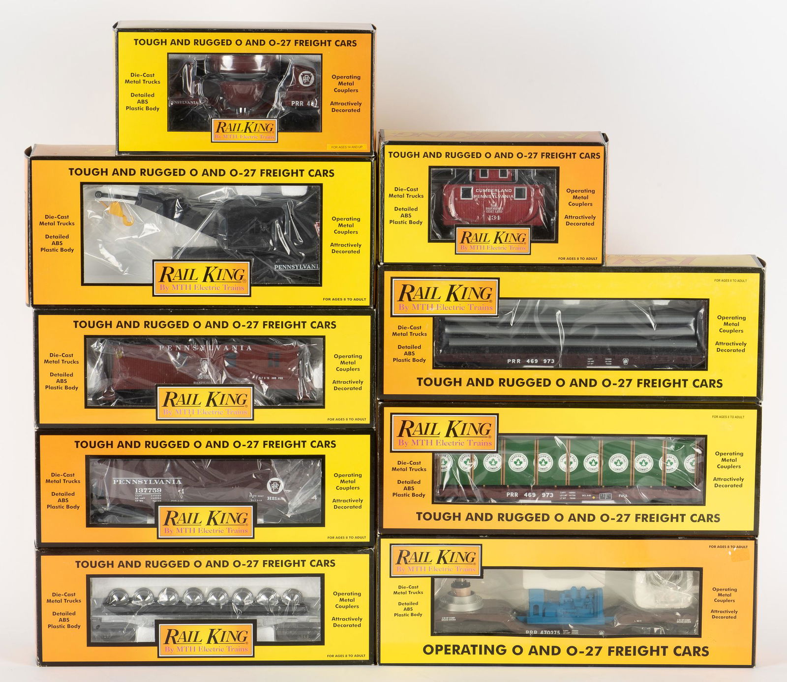 9 Rail King PRR Freight Cars (1 of 10)
