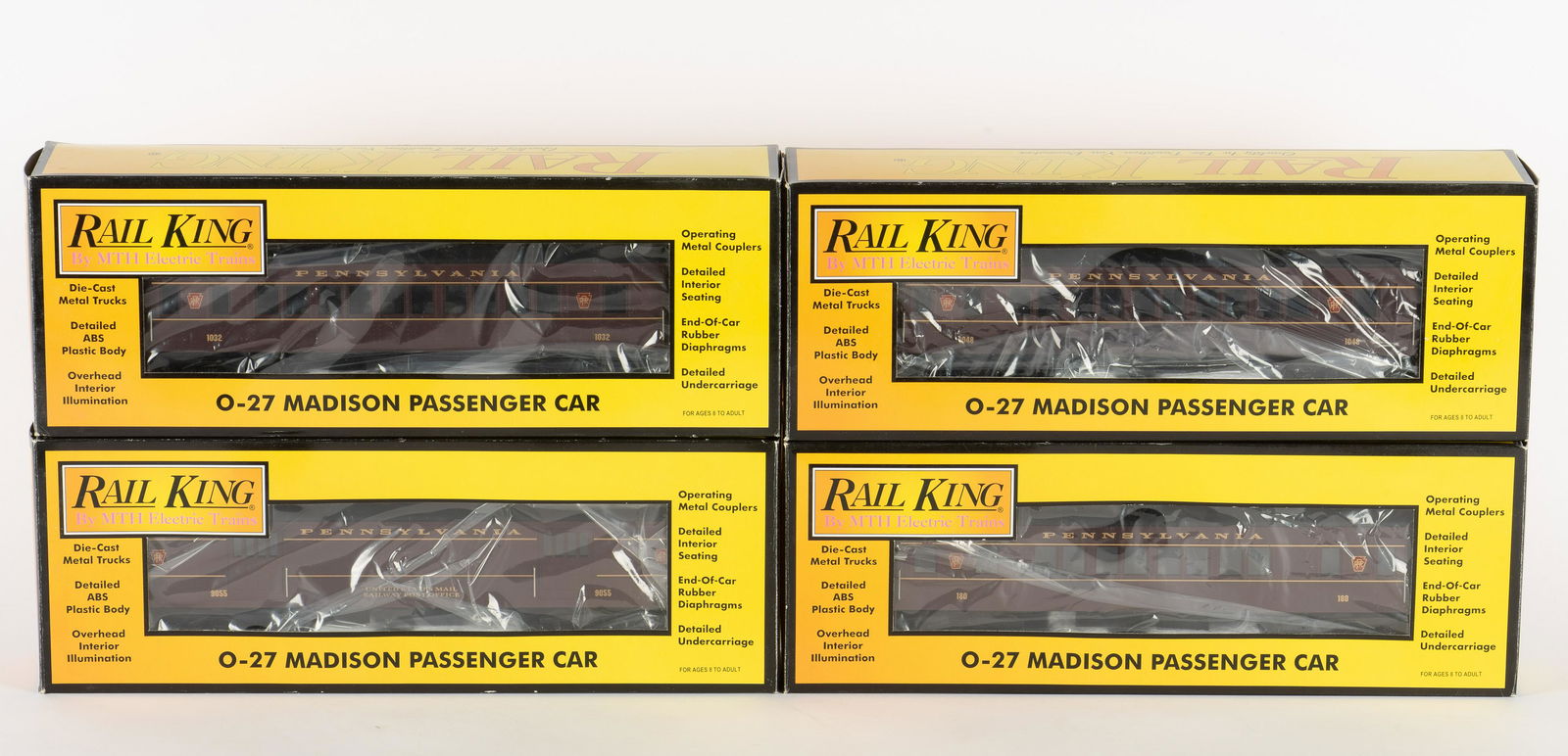 4 Rail King PRR Passenger Cars (1 of 9)