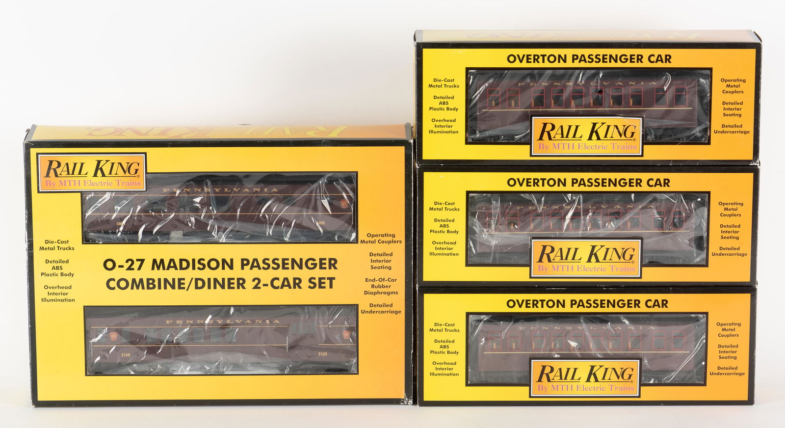 5 Rail King PRR Passenger Cars (1 of 9)