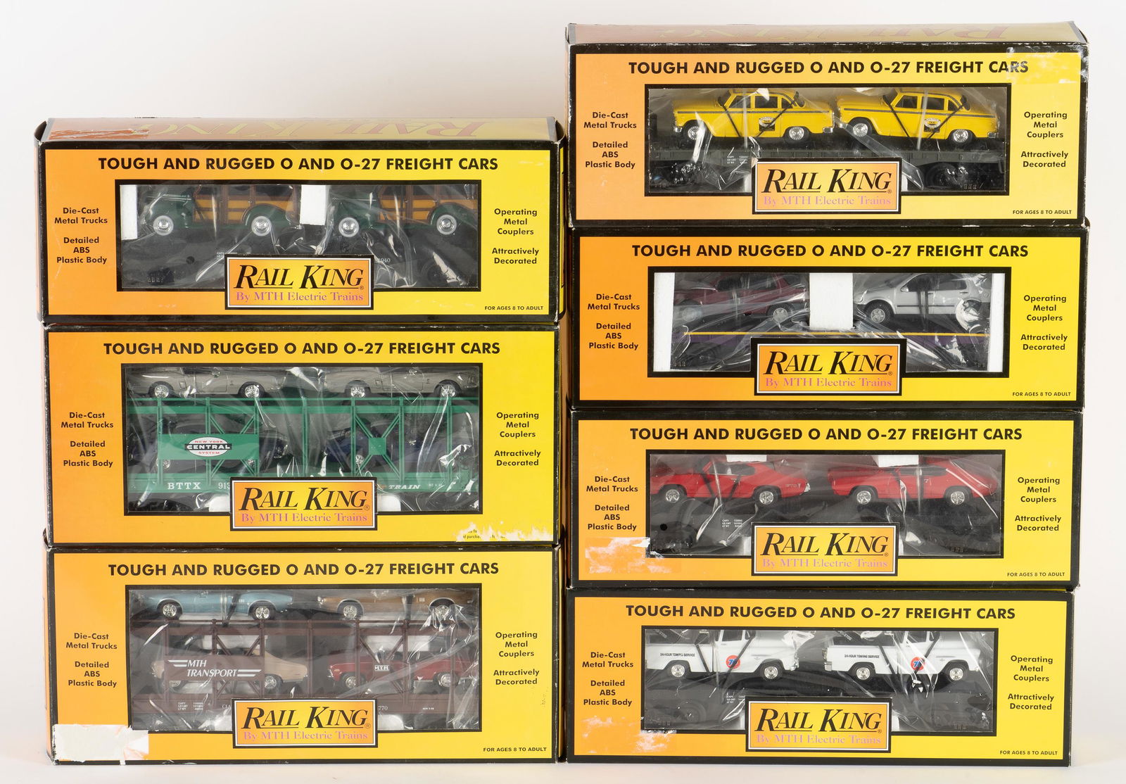 7 Rail King Train Cars Incl. New York Central (1 of 8)