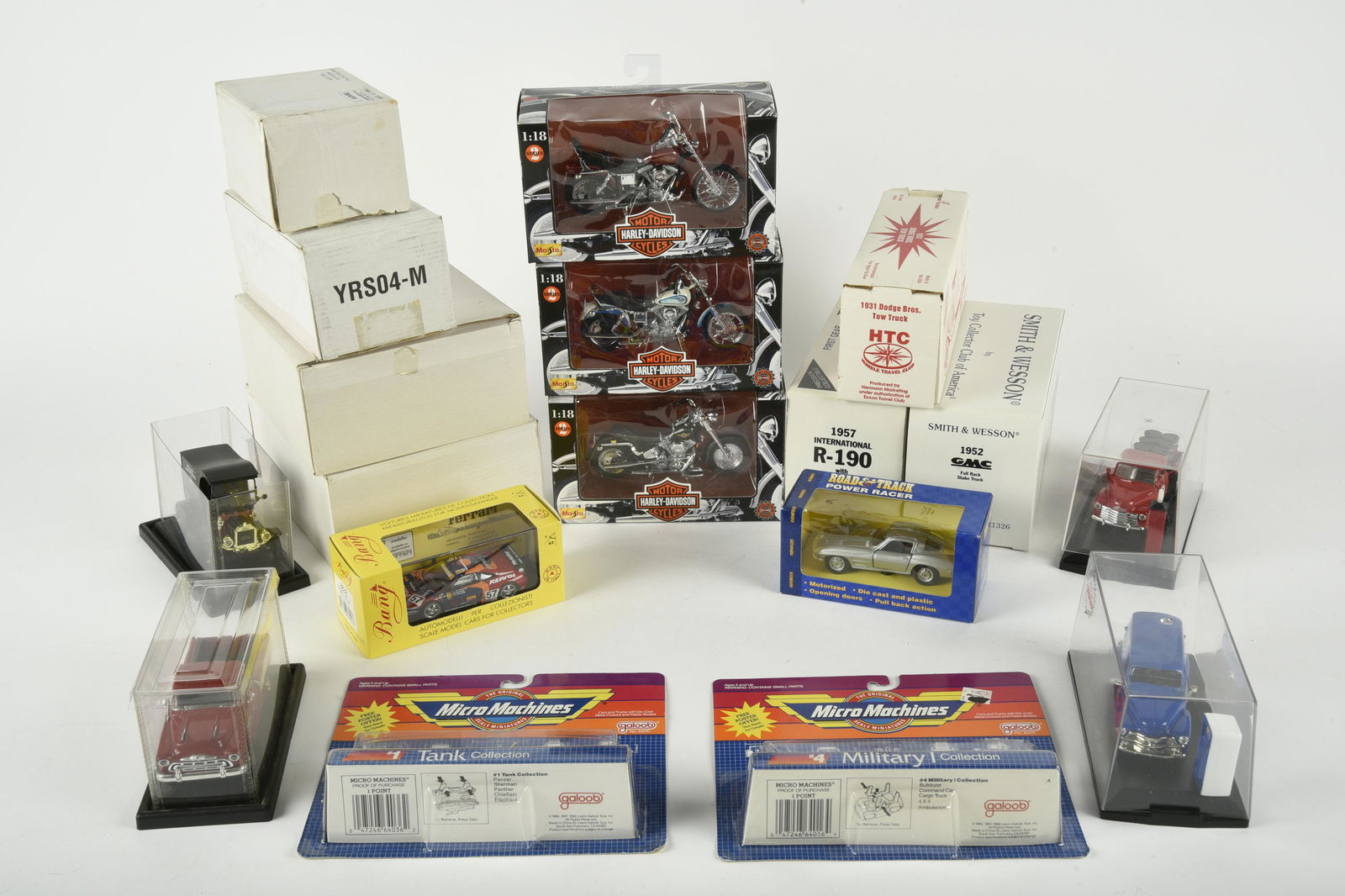 18 Die-Cast Vehicles Incl. Harley Davidson (1 of 6)