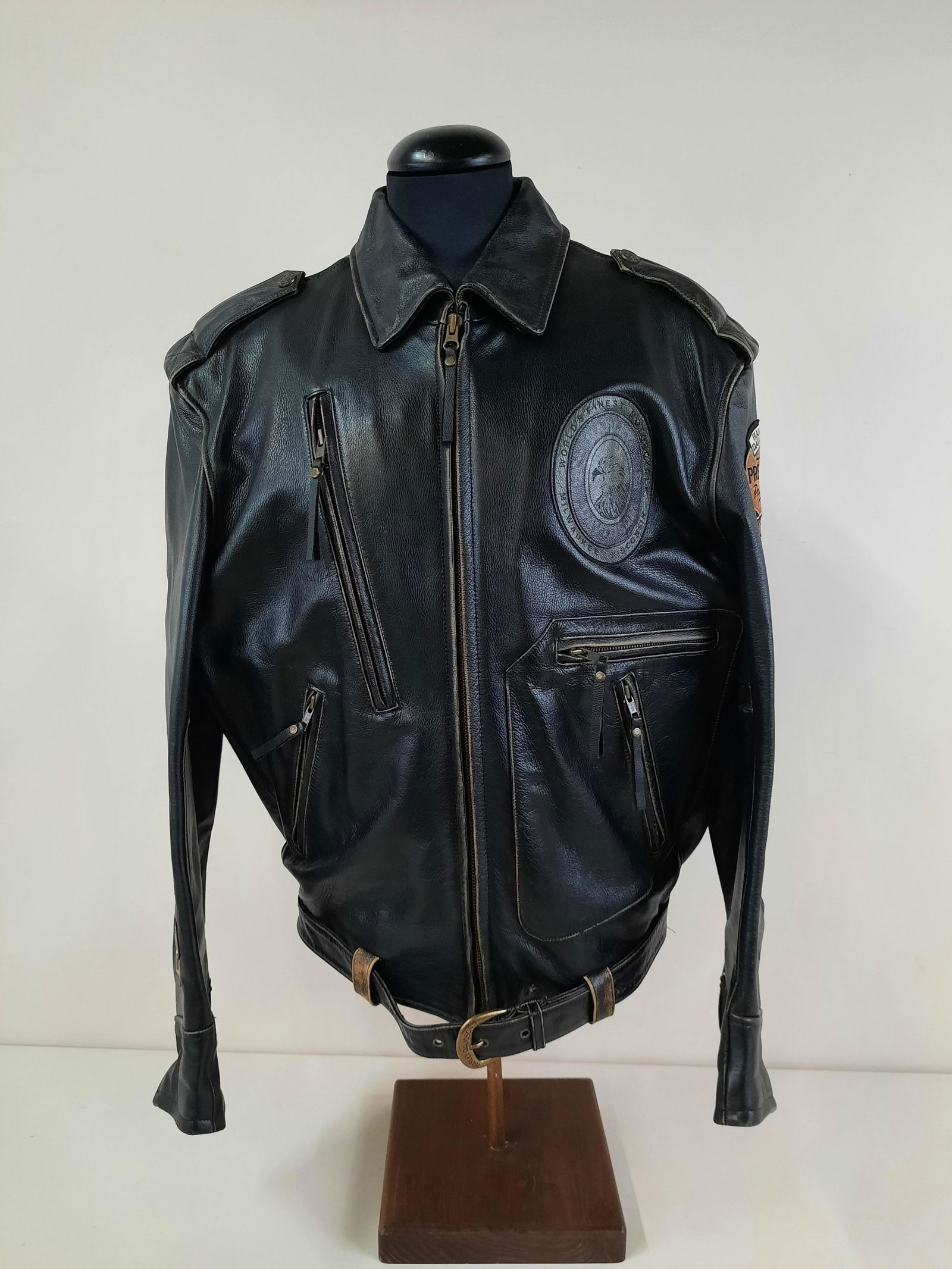 Large Harley Davidson Leather Jacket with Liner (1 of 8)