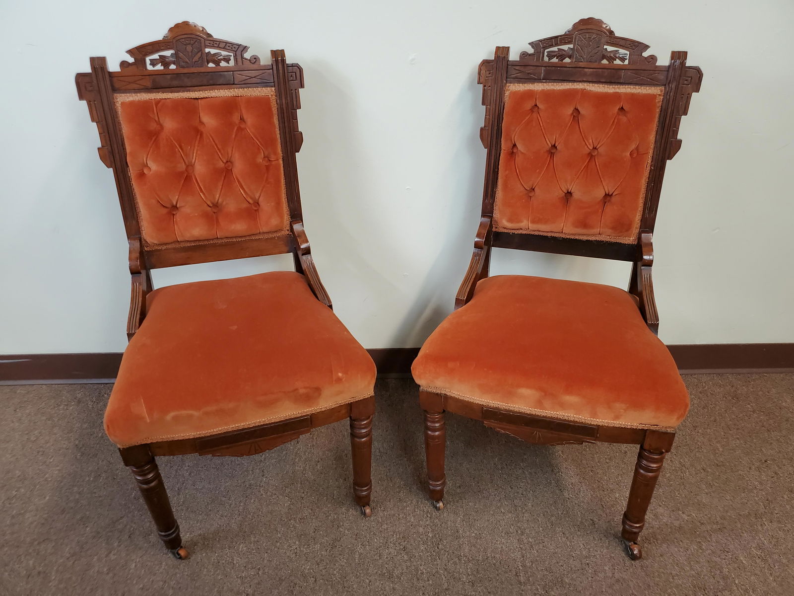 Pair Victorian Side Chairs (1 of 4)
