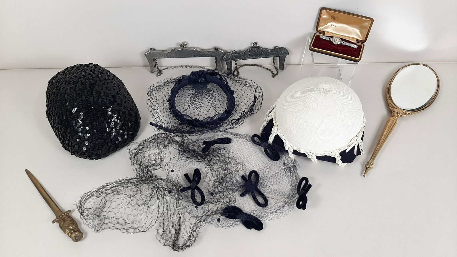 9 Pcs Fashion incl. Elgin Watch and Ladies' Hats (1 of 8)