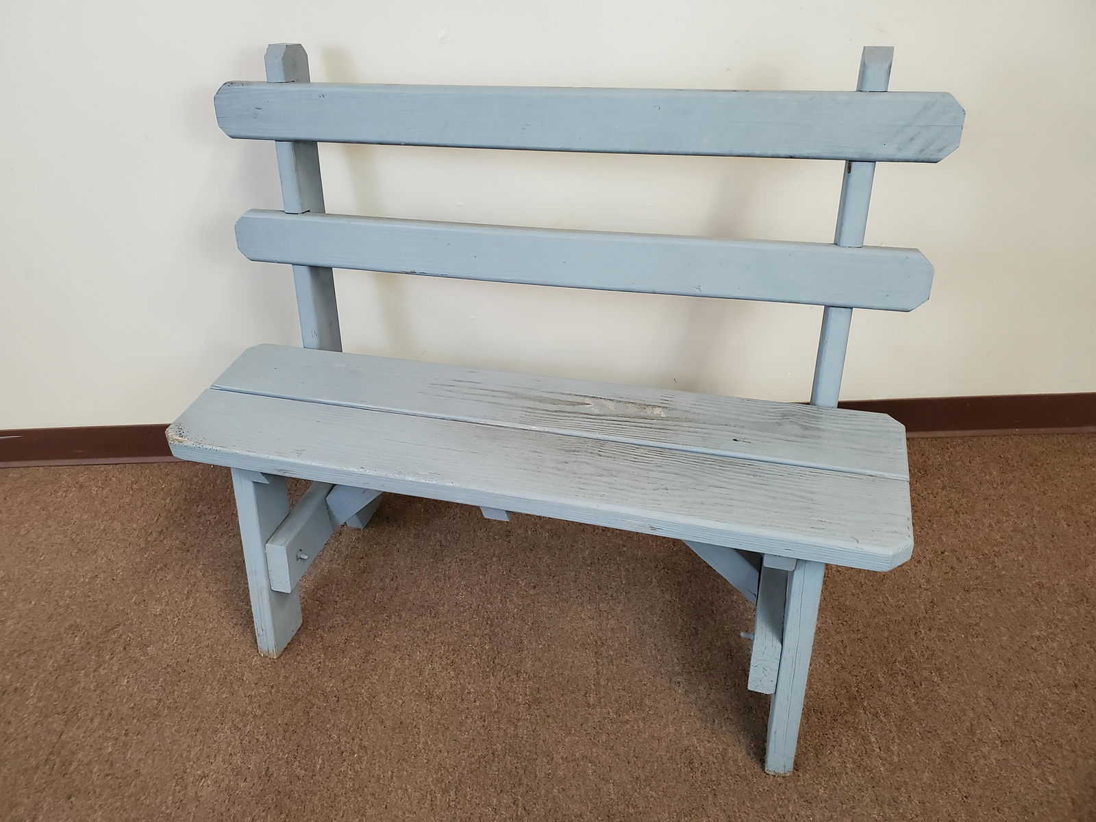 Blue Painted Bench (1 of 3)