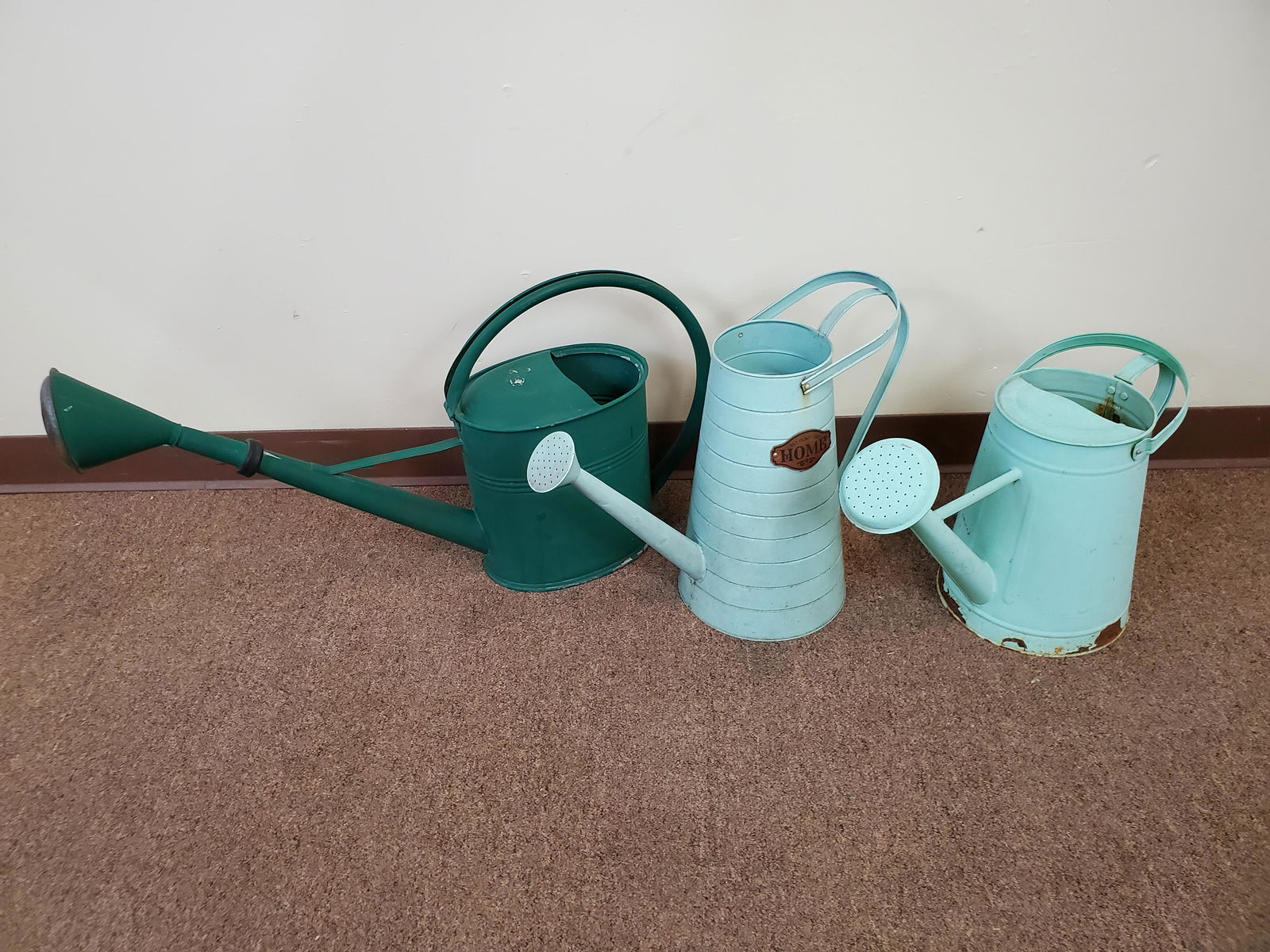 3 Vintage Watering Cans (1 of 3)