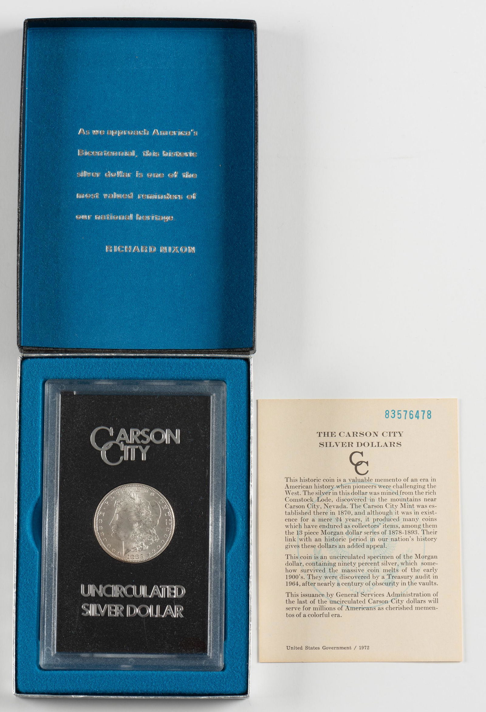 1883 Uncirculated Carson City Morgan Silver Dollar (1 of 3)