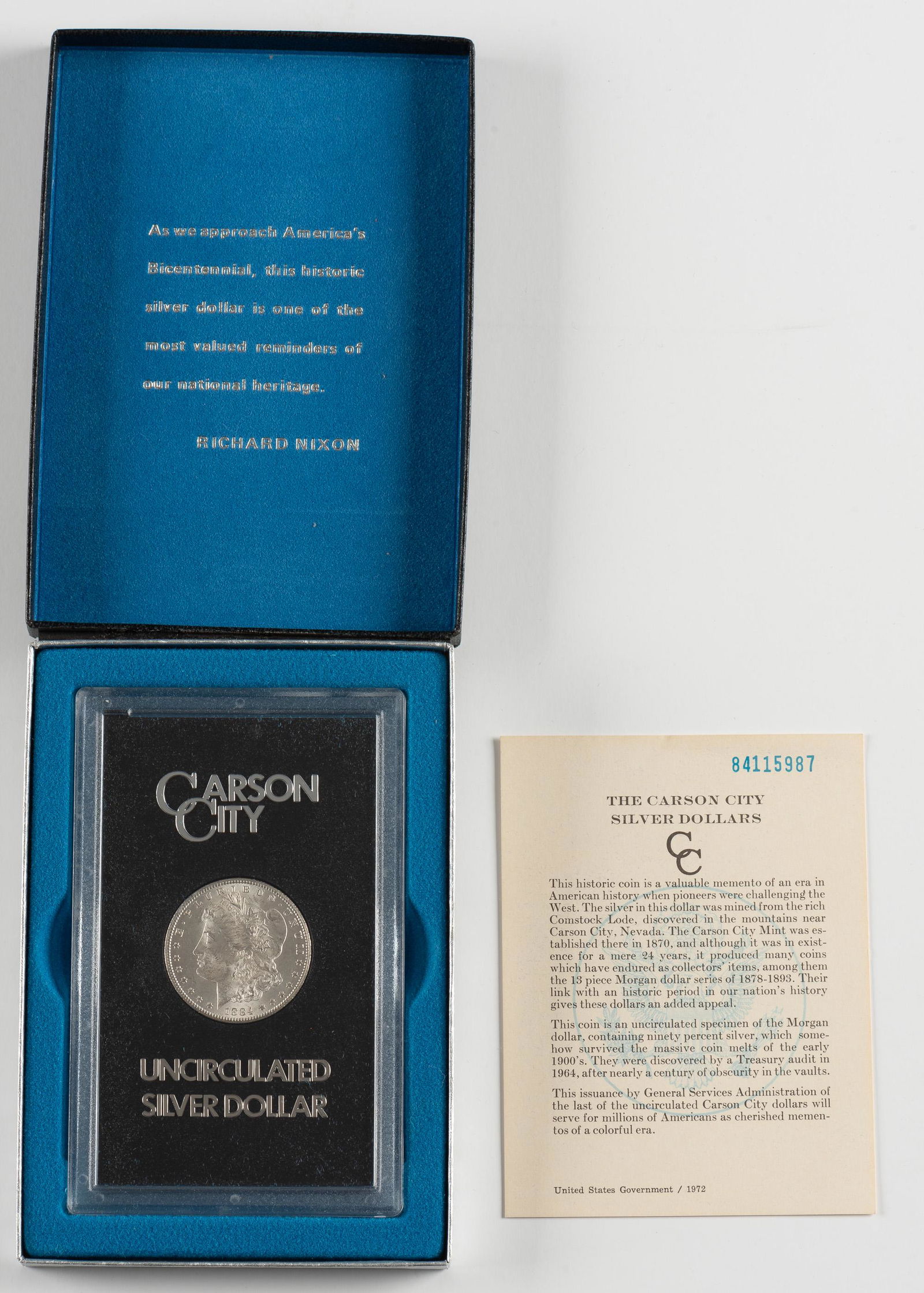 1884 Uncirculated Carson City Morgan Silver Dollar (1 of 3)