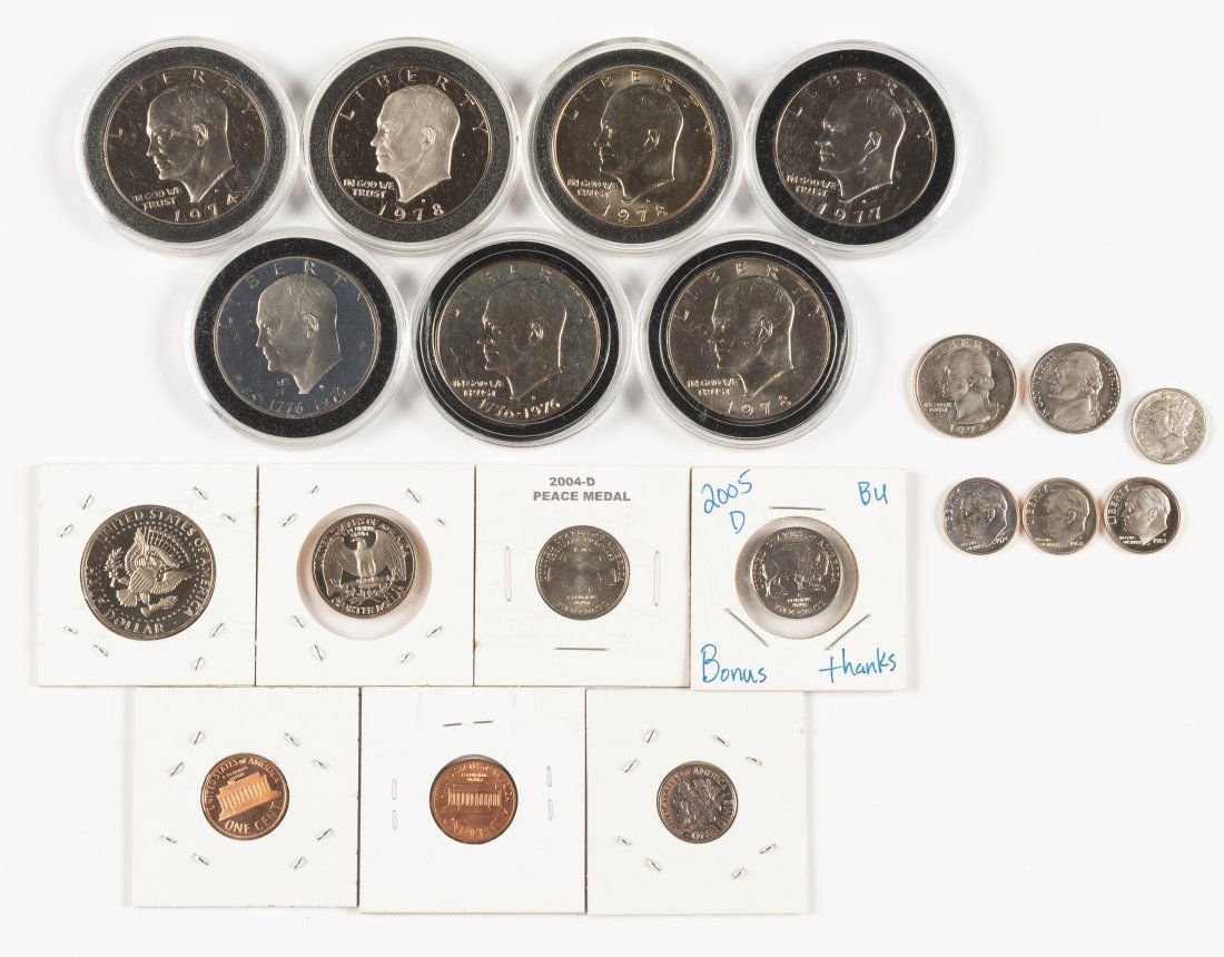 20 U.S. Coins Incl 7 Ike Dollars w/ 5 proofs (1 of 7)