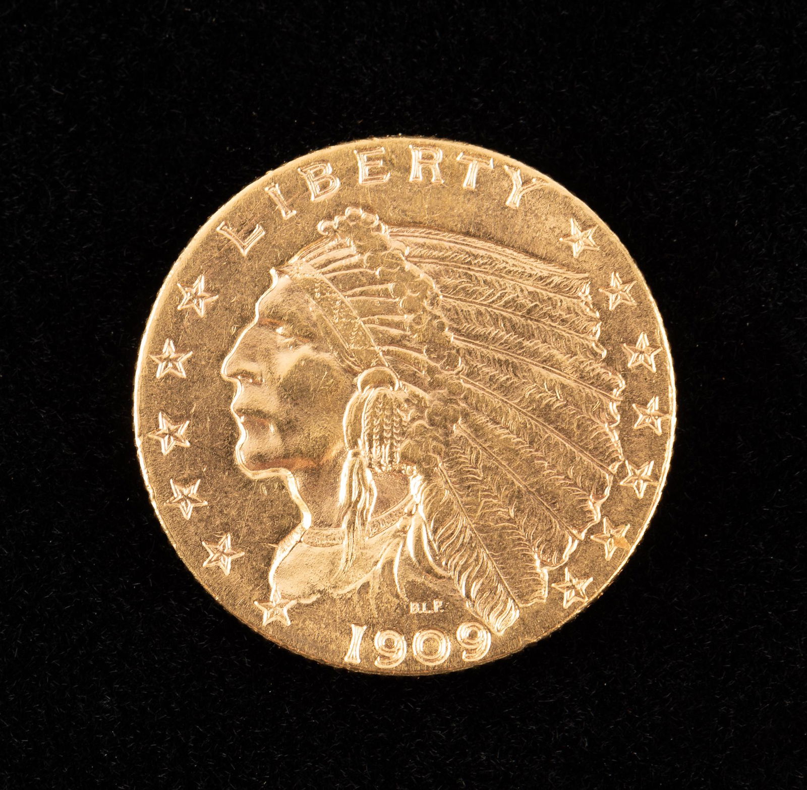 1909 Gold Indian Head Quarter Eagle (1 of 2)