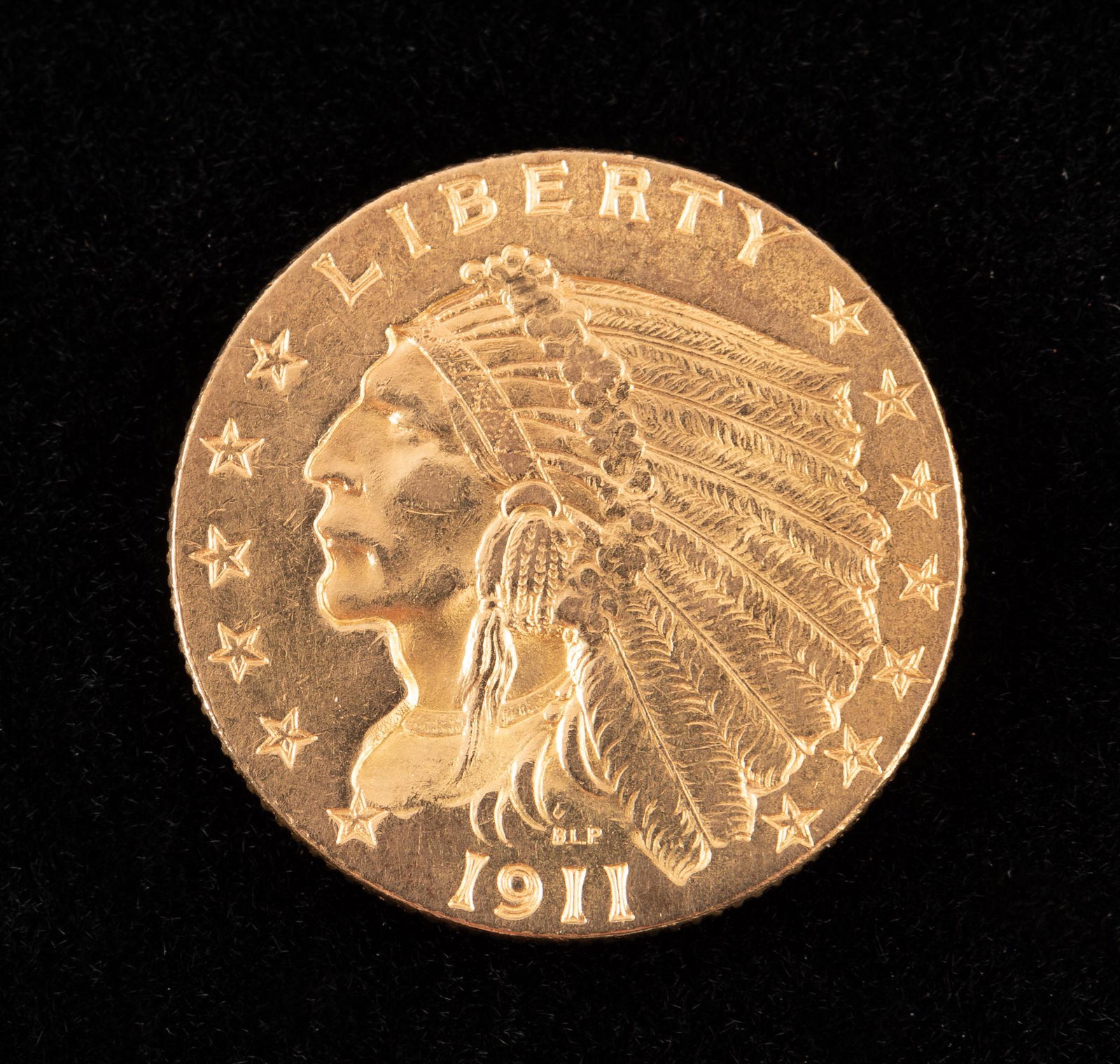 1911 Gold Indian Head Quarter Eagle (1 of 2)