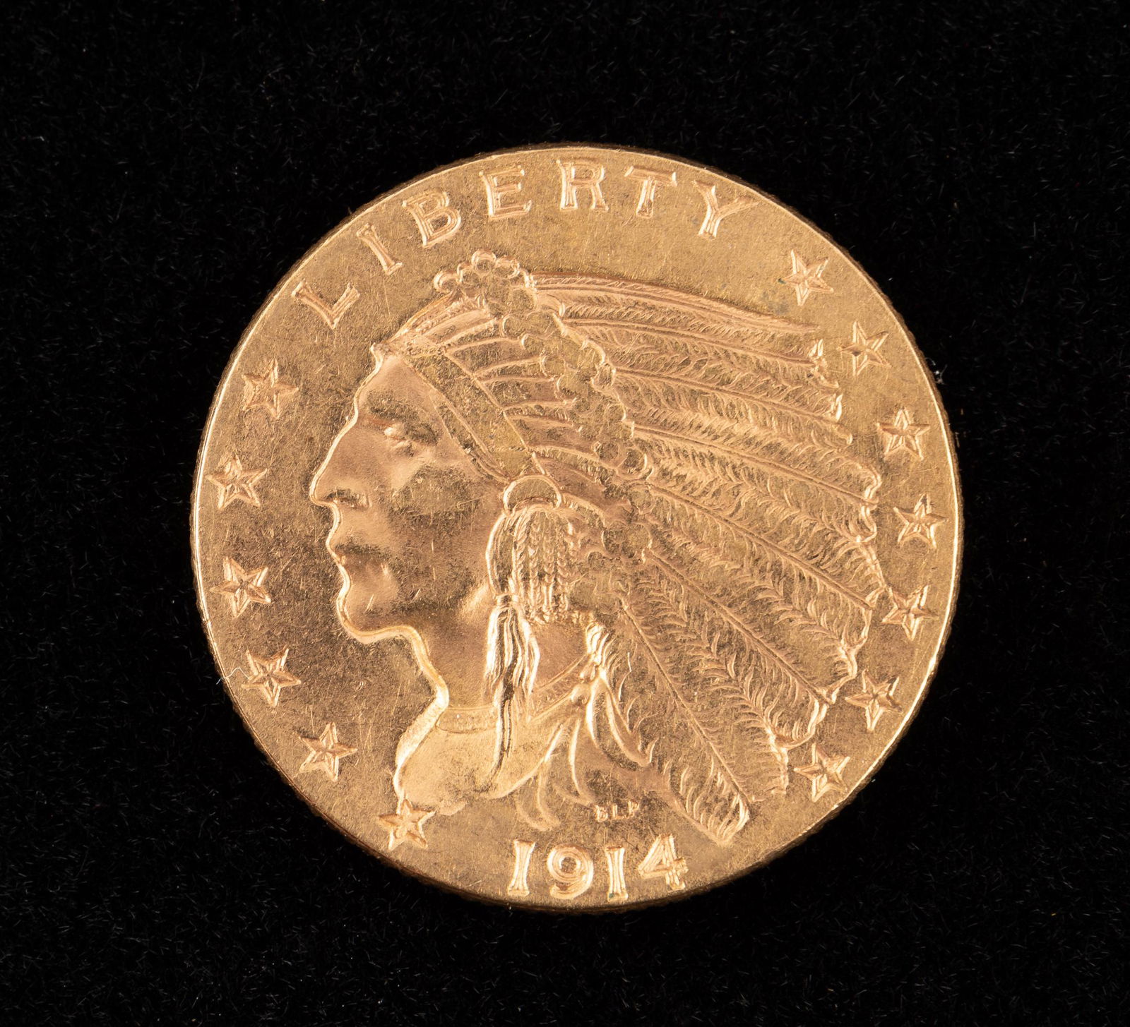 1914 Gold Indian Head Quarter Eagle (1 of 2)