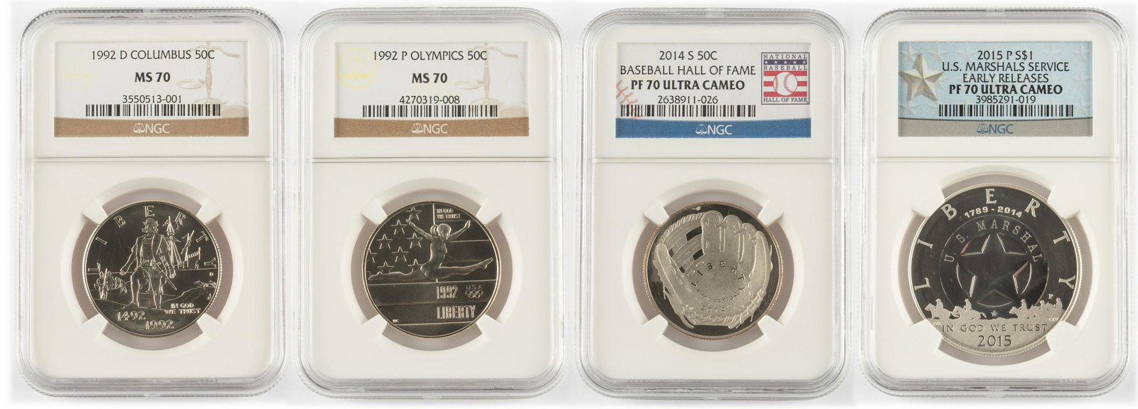 4 NCG Graded Commemorative Coins (1 of 9)