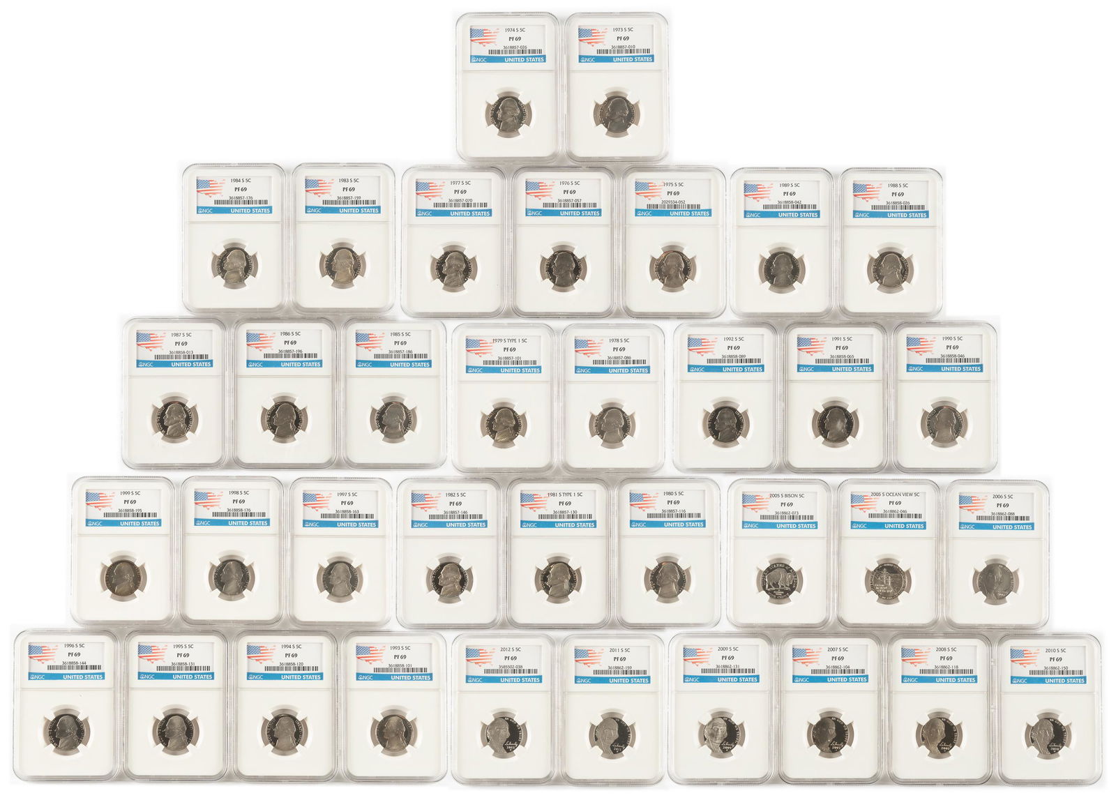 36 NGC Graded Jefferson Nickels (1 of 15)