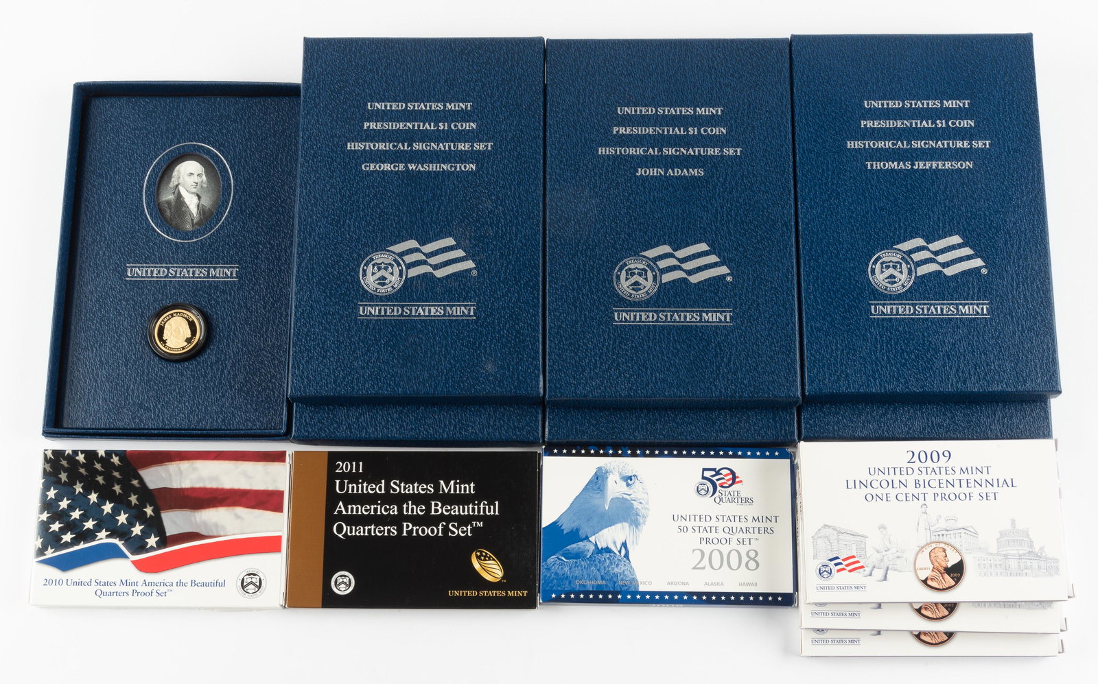 13 Sets Incl 2008, 2010 & 2011 Quarter Proofs (1 of 6)