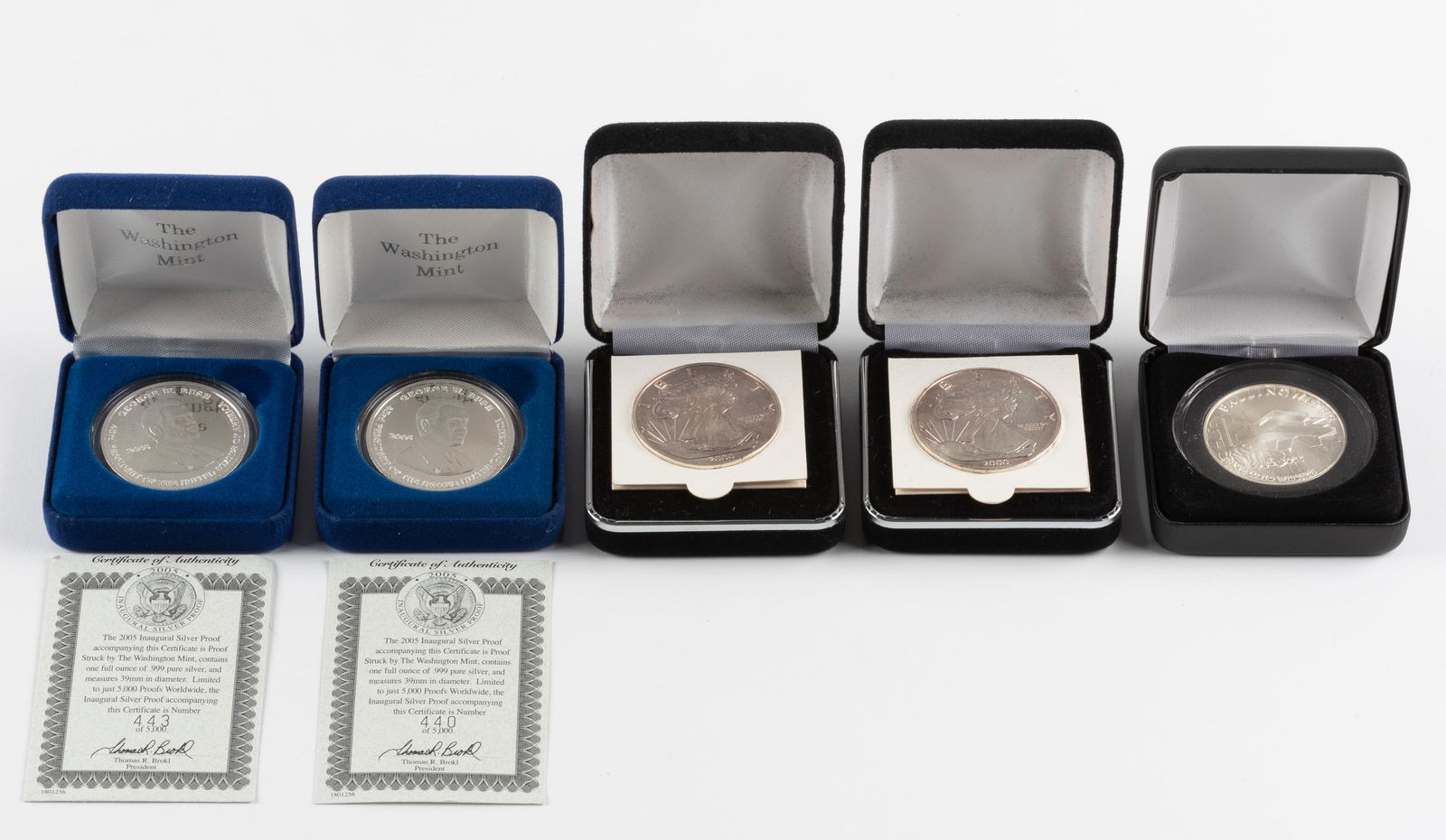 5 .999 1oz Coins with 4 Proofs (1 of 11)