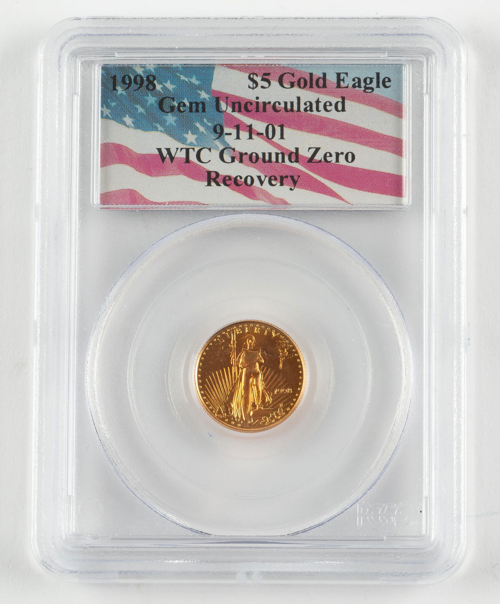 1998 WTC Ground Zero Recovery $5 Gold Eagle (1 of 2)