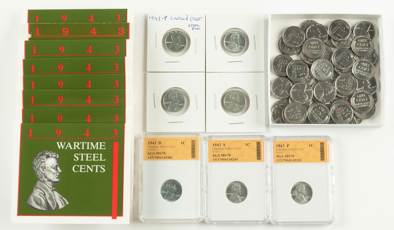 85 1943 Steel Cents Incl 8 P-D-S Sets (1 of 5)