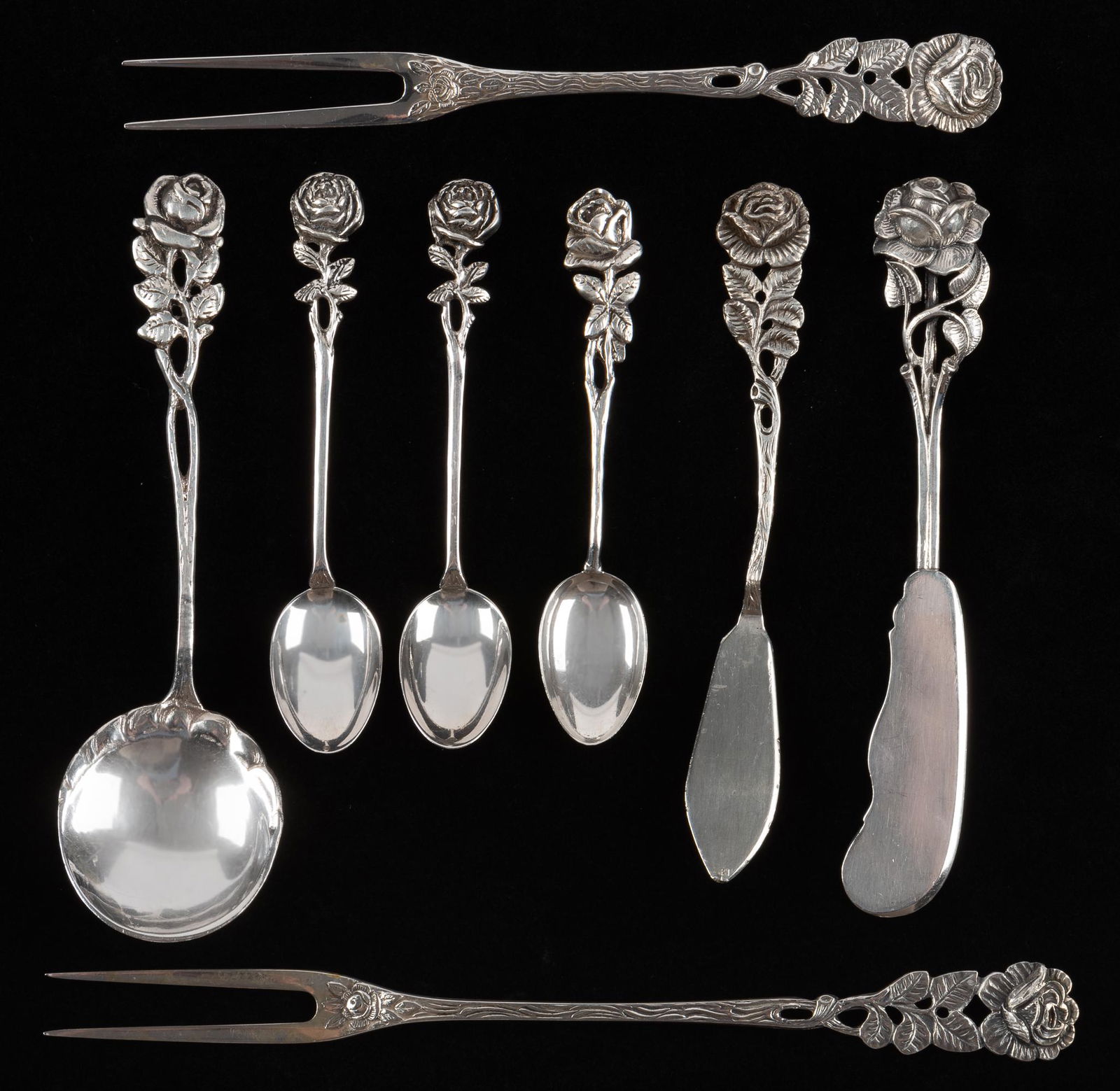 8 Pcs 800 Silver Flatware incl Antiko (1 of 19)