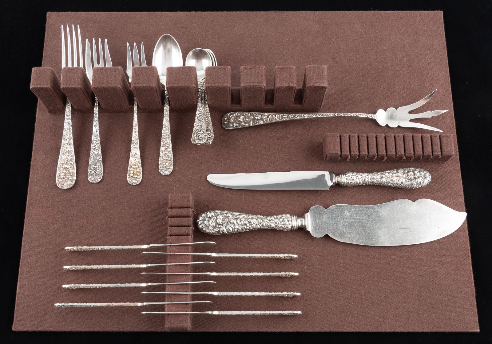 20 Pcs. Sterling Stieff Repousse Flatware (1 of 20)