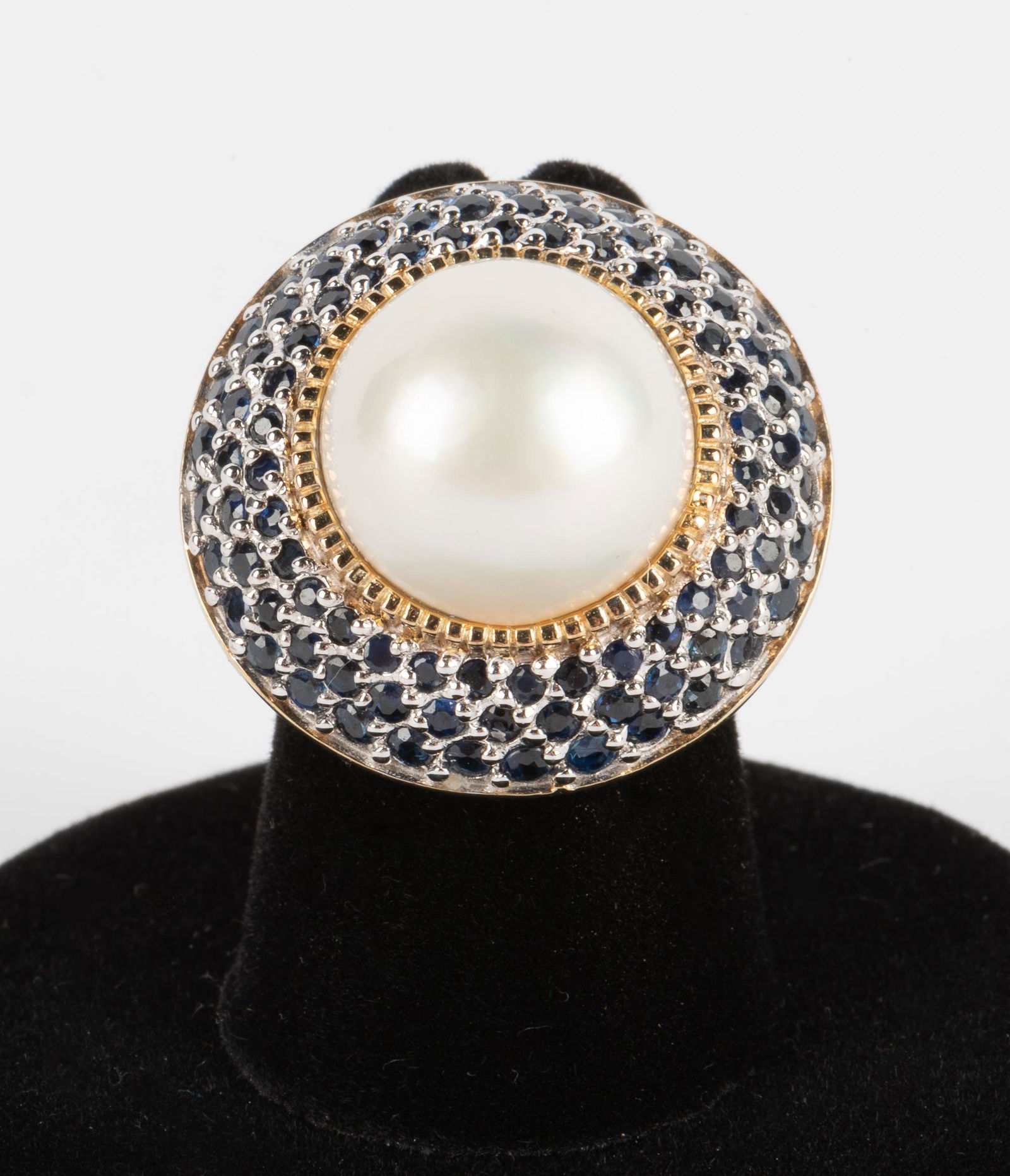 Sterling Mabe Pearl & Sapphire Ring (1 of 3)