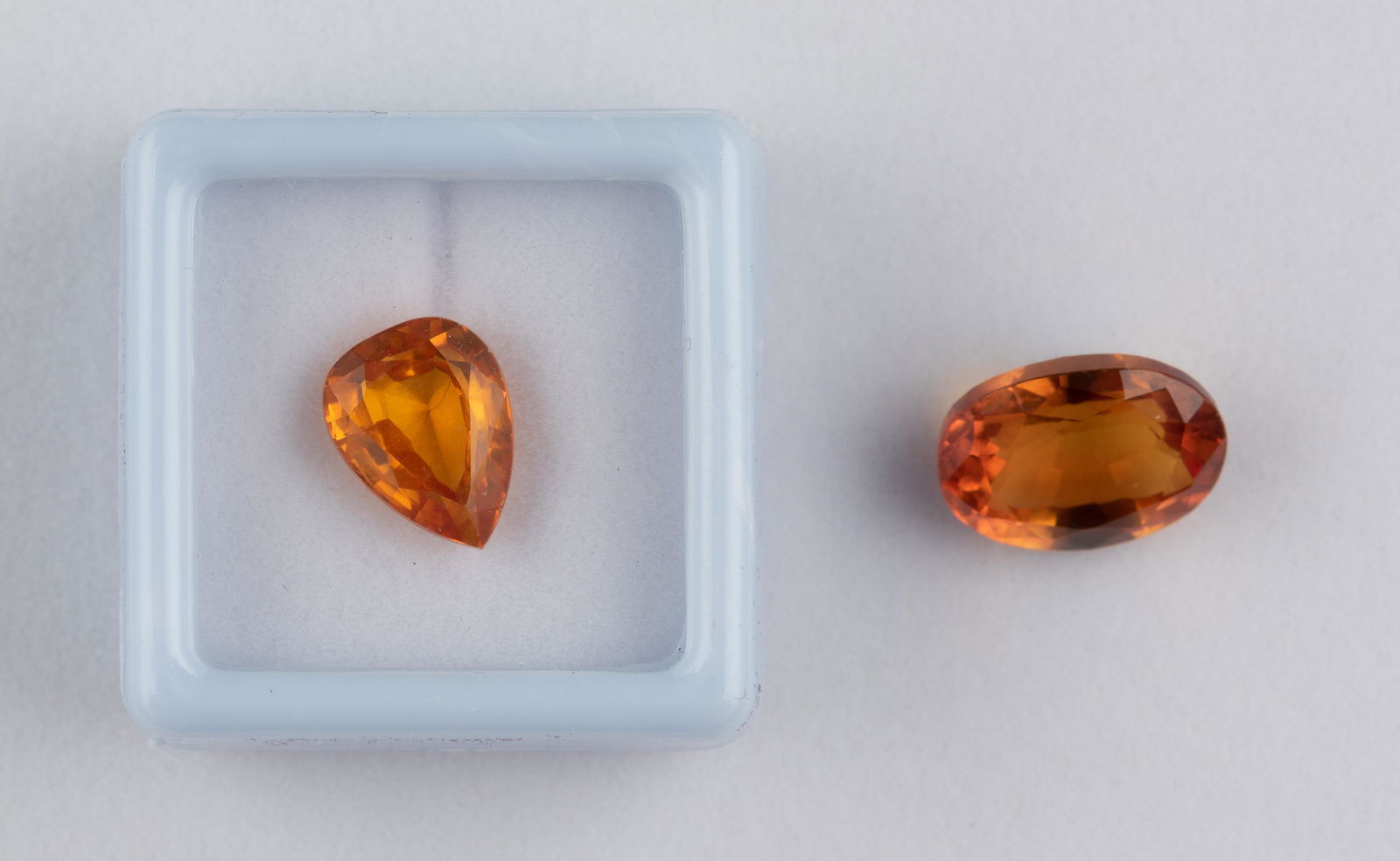 2 Orange Sapphires 12.1 CTW (1 of 4)