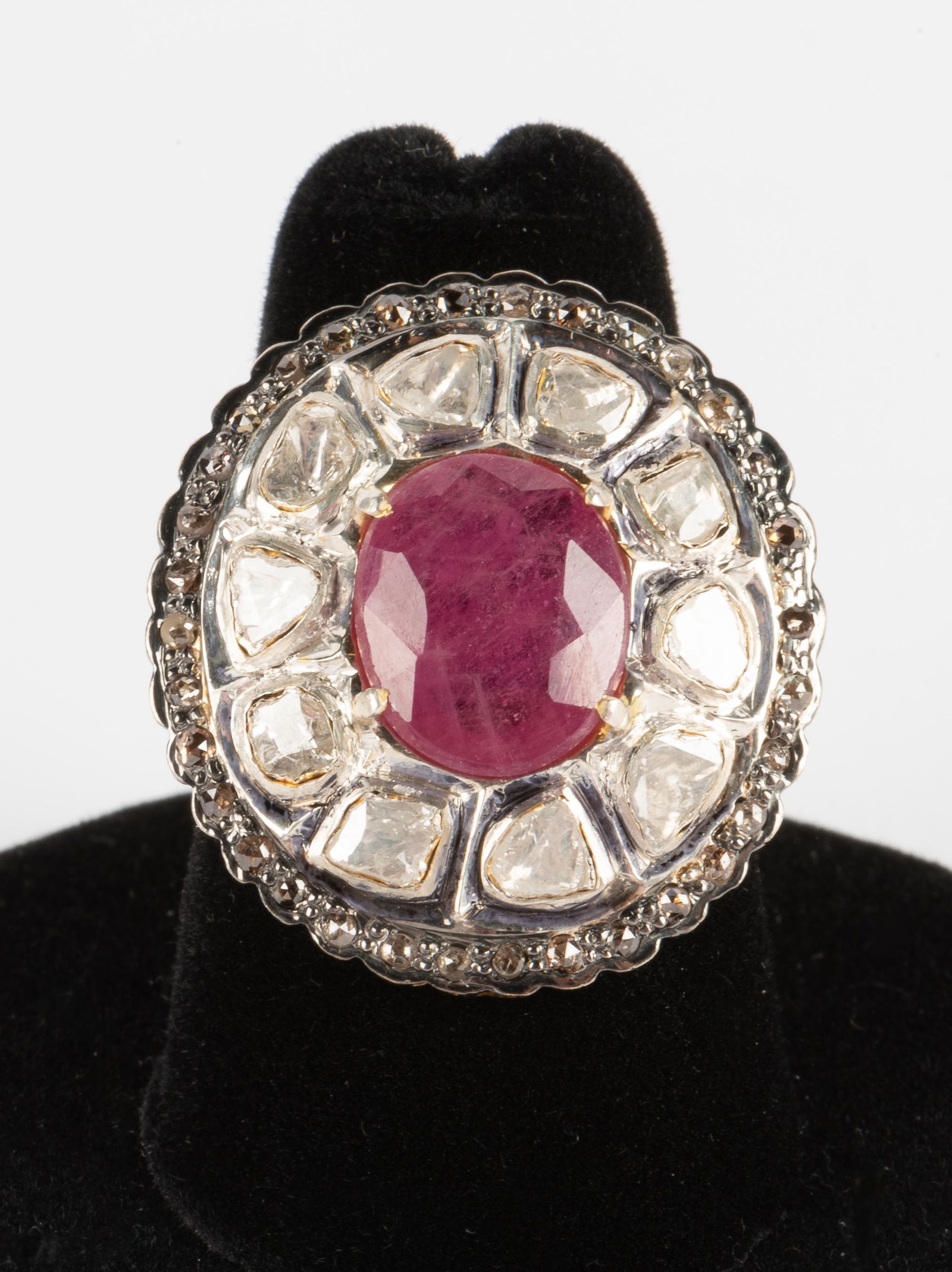 Sterling Ruby & Diamond Ring (1 of 5)