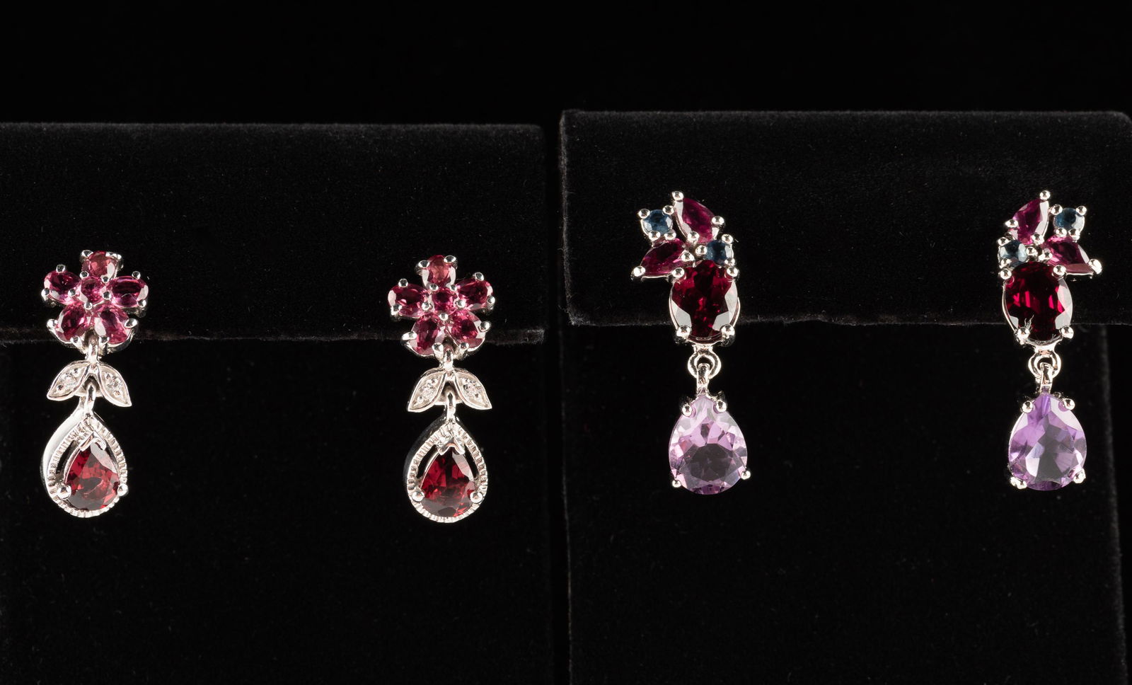 2 Pairs Sterling Gemstone Earrings (1 of 5)